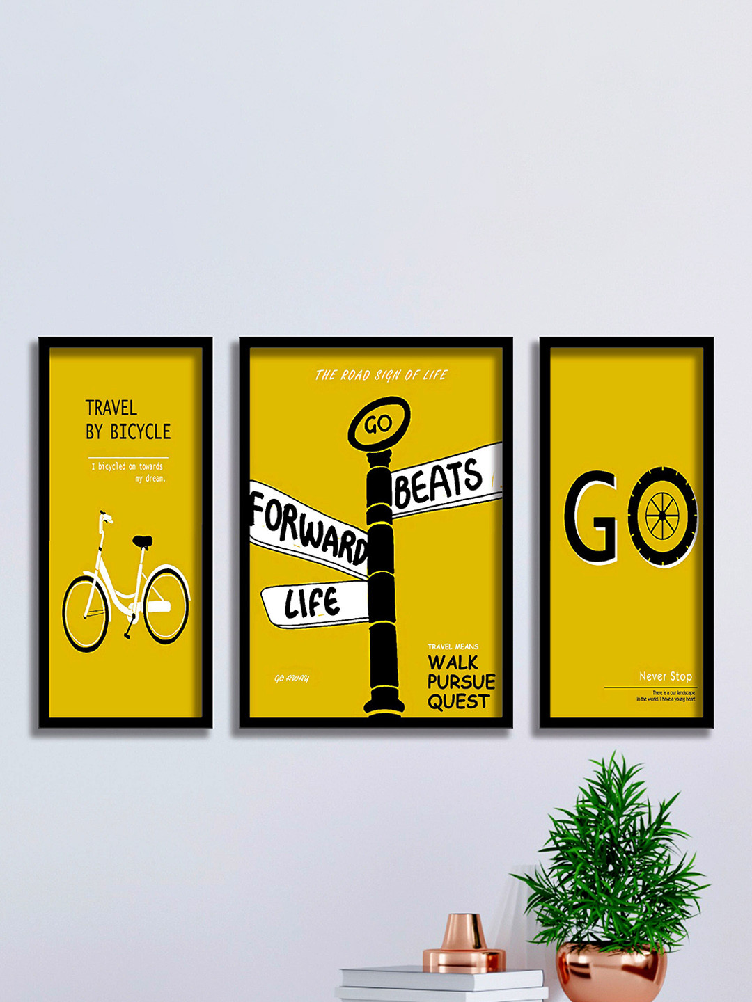 SAF Motivational Quotes Canvas 3 Pcs Wall Rectangle Paintings Wall Art 28.5 x 19.5In