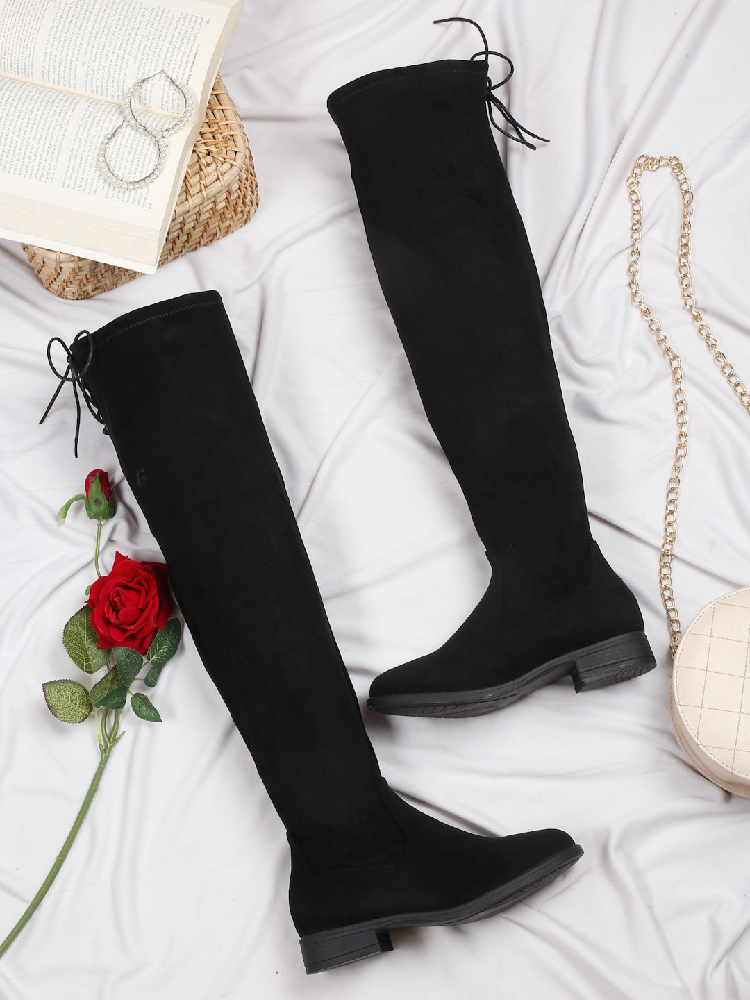 pelle albero Women Suede High-Top Block Heel Regular Boots