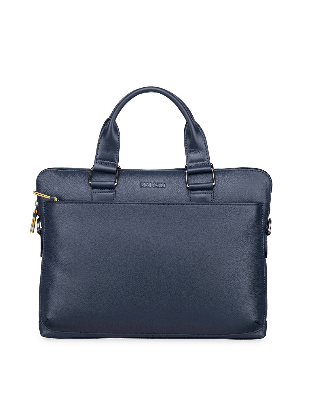 MAI SOLI Men Textured Leather Slim Cooper Laptop Bag