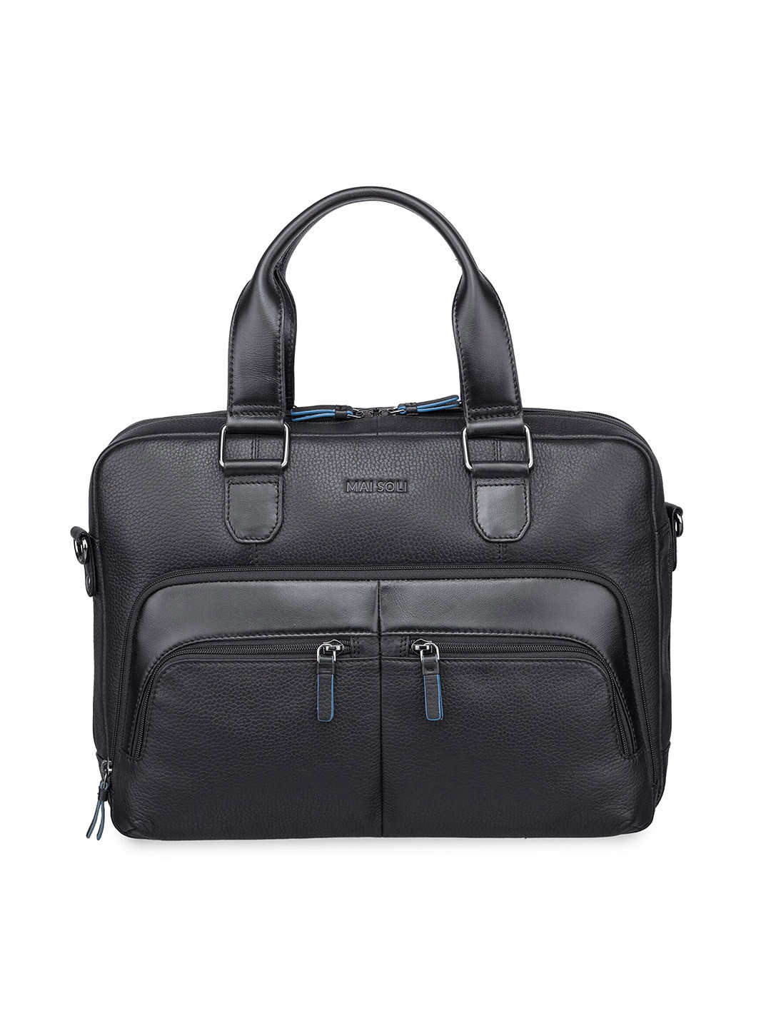 MAI SOLI Men Textured Leather Multi-Purpose Cruiser Laptop Messenger Bag