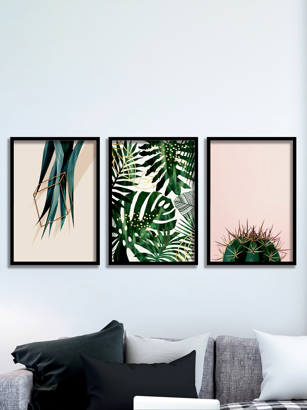 SAF Paper 3 Piece Wall Rectangle Paintings Wall Art - 10.5 x 13.5 In