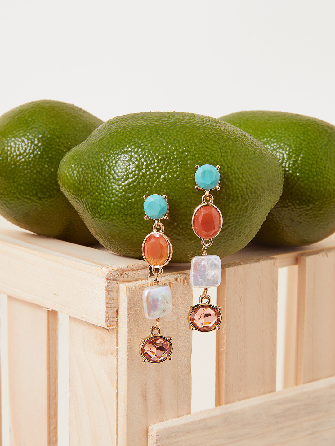 Accessorize London Women Eclectic Long Drop Earrings