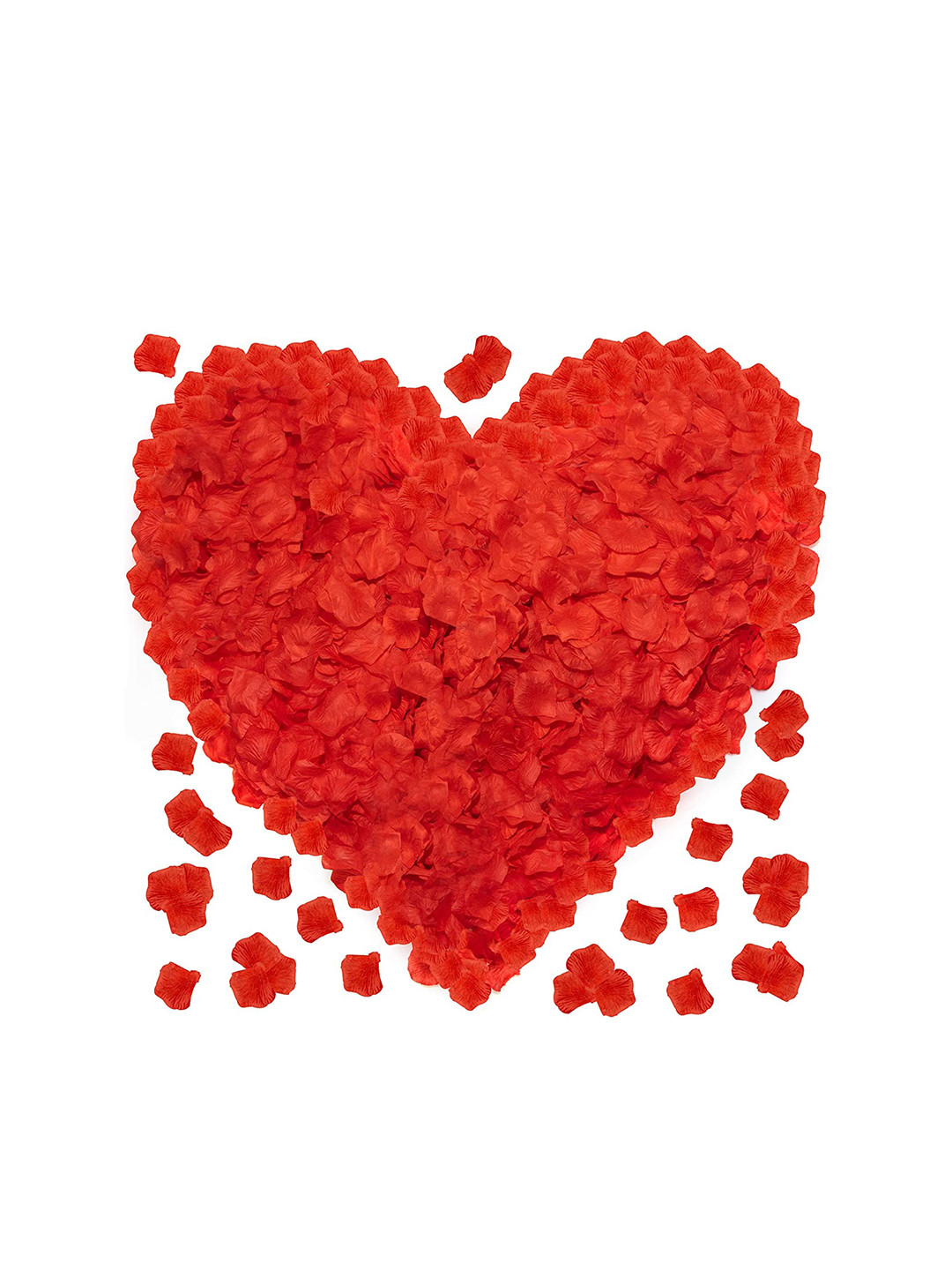 BS AMOR 2000 Pcs Red Rose Petals Artificial Flower