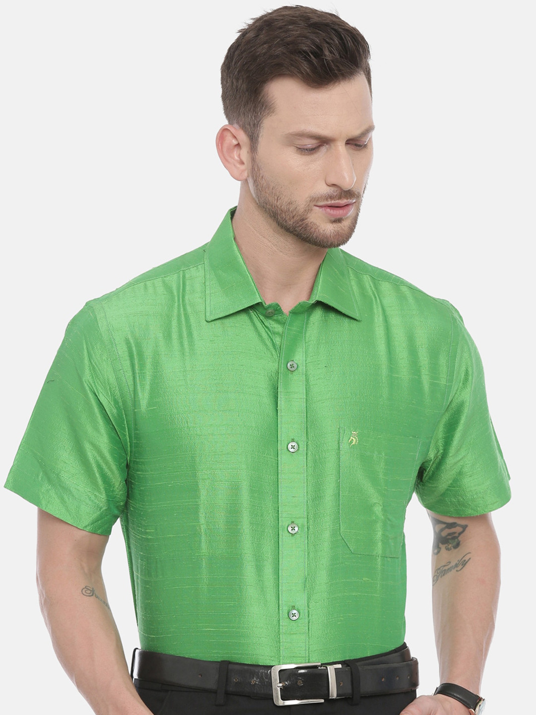 Khoday Williams Men Regular Fit Classic Silk Shirt