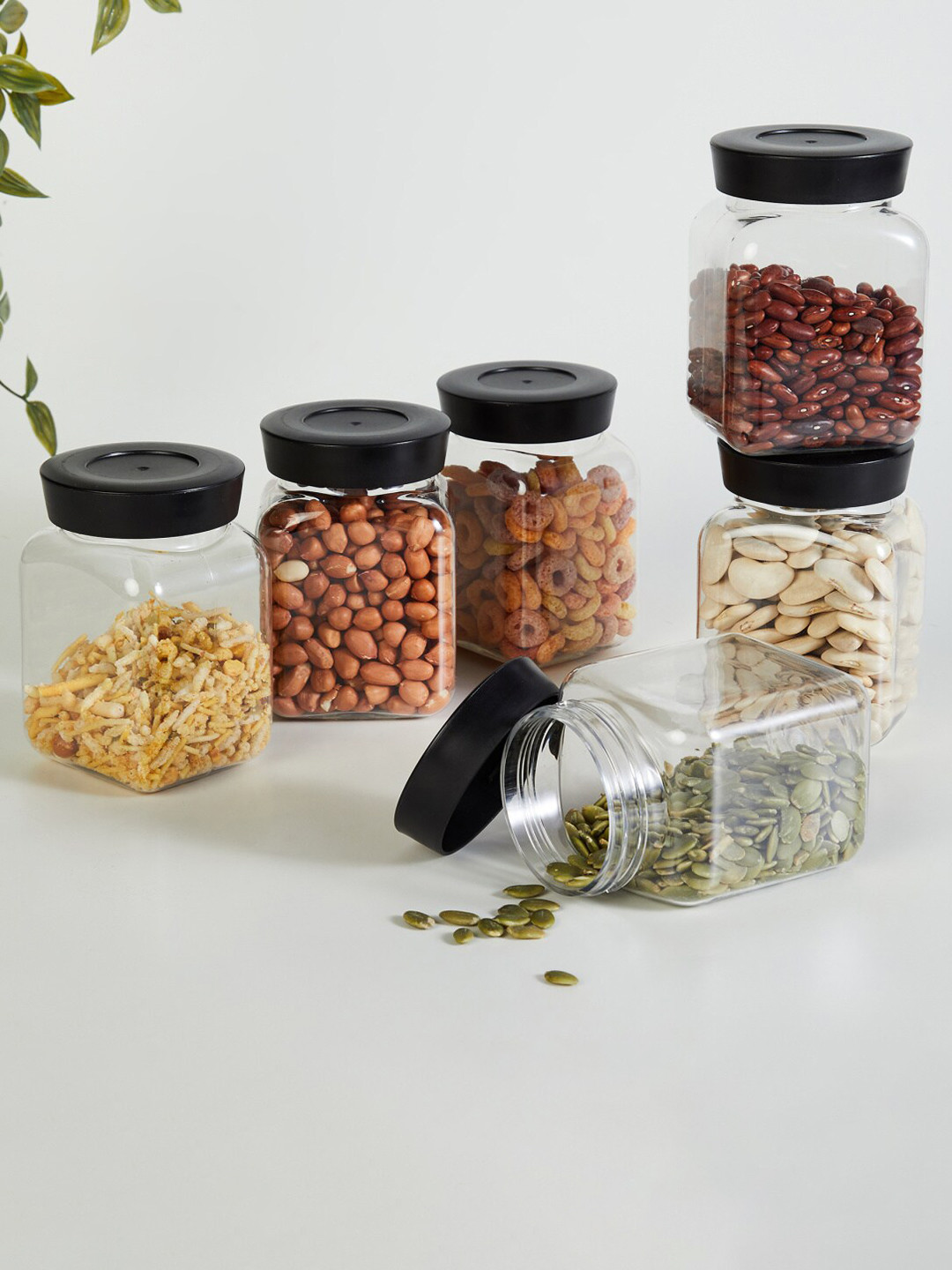 Home Centre Corsica 6-Pieces Transparent Storage Containers 350 ml