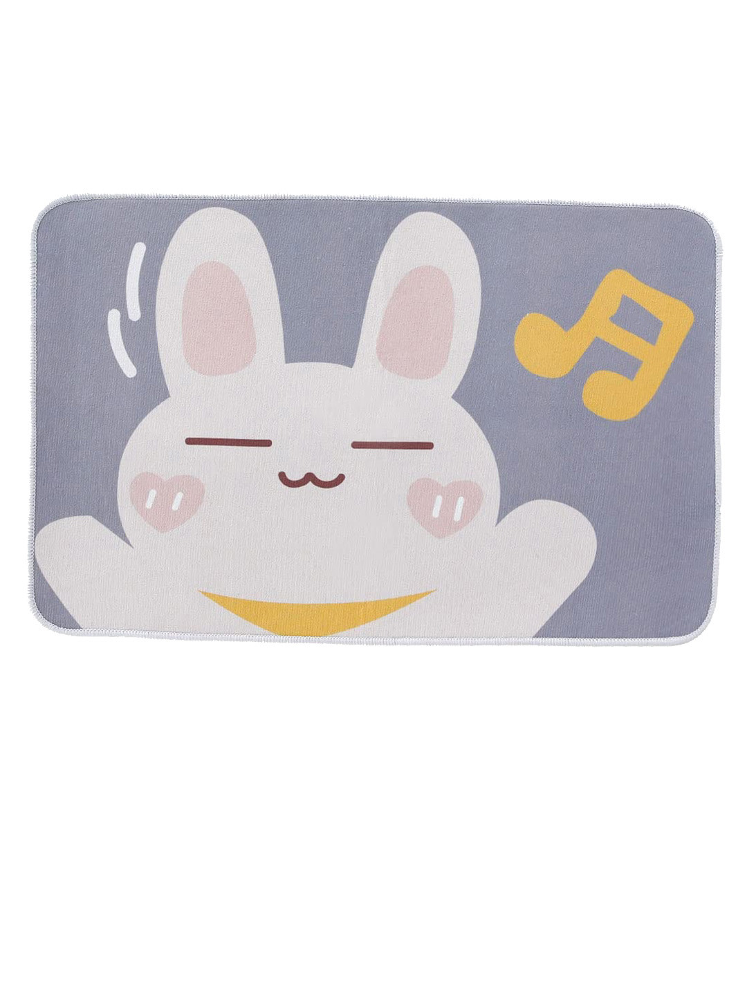 Kuber Industries Purple & White Stylish Bunny Quick Dry Doormat