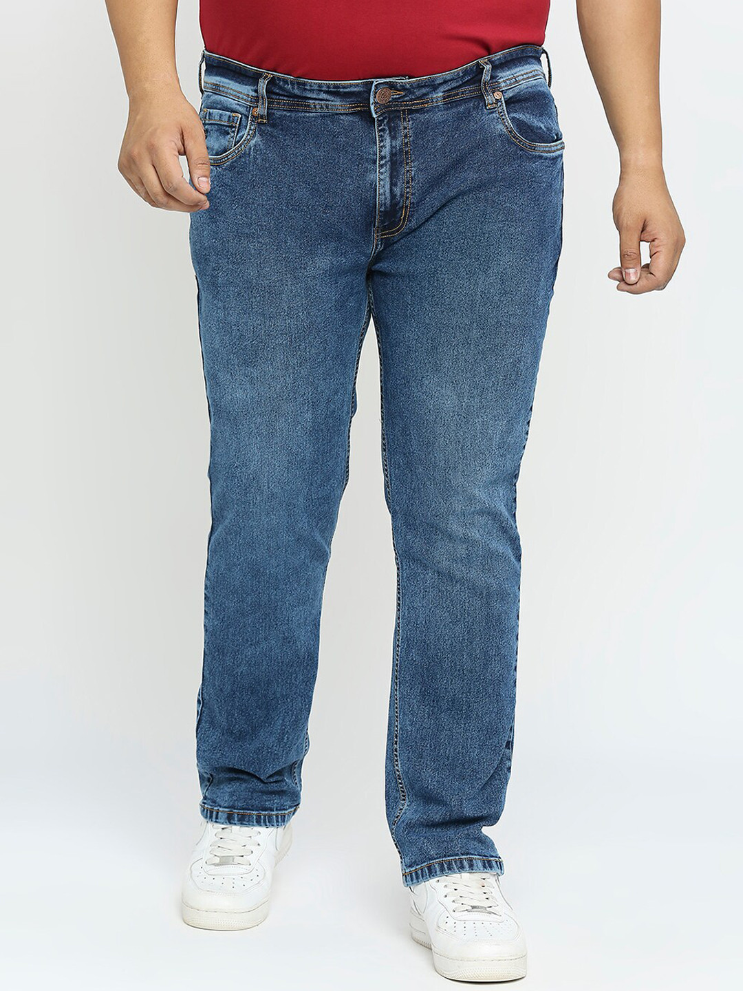 Turning Blue Mens Plus Size Slim Fit Jeans