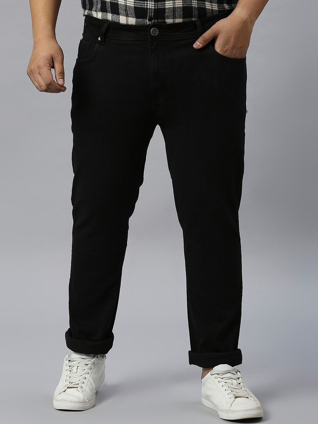 Turning Blue Mens Plus Size Slim Fit Jeans