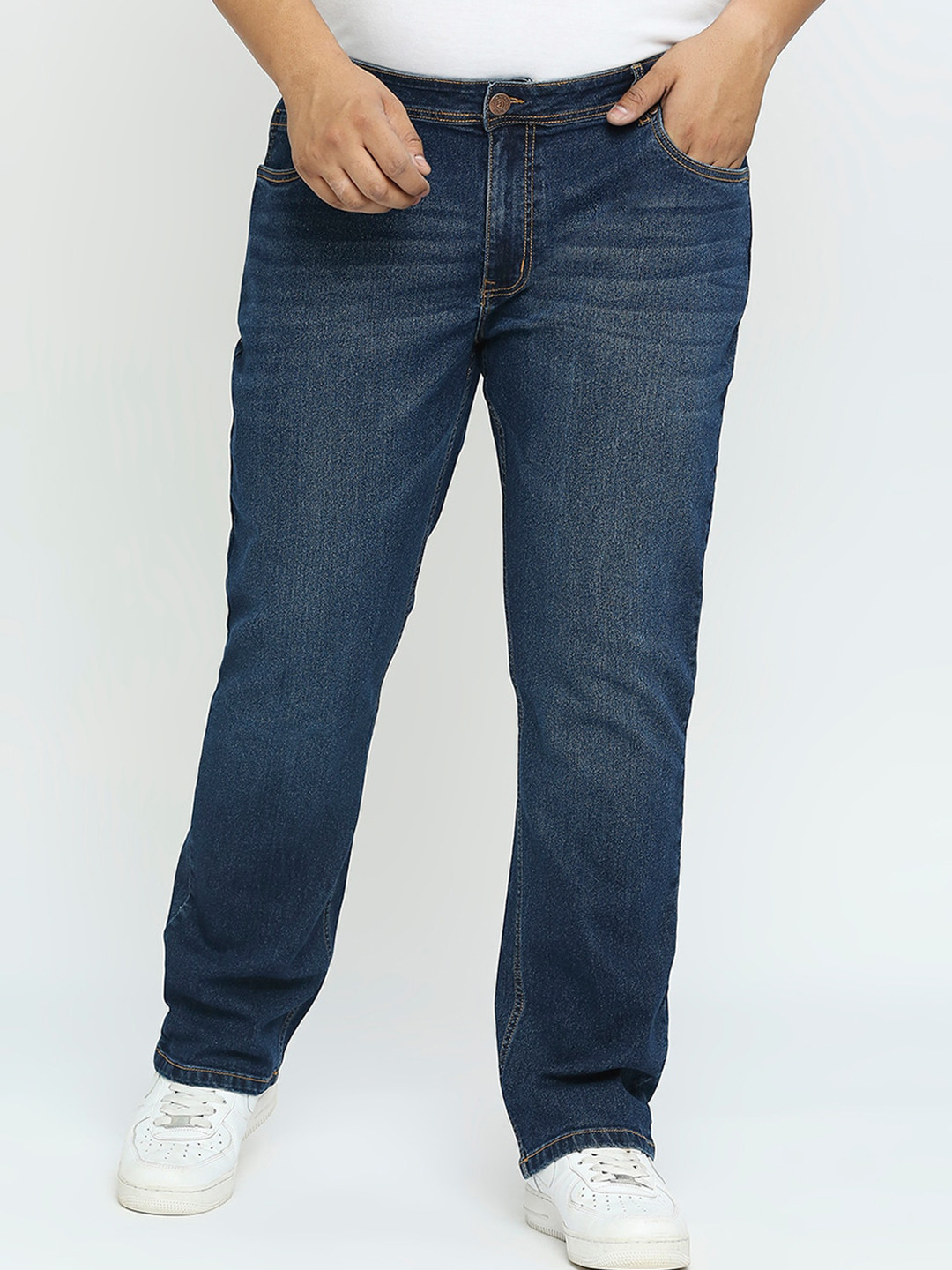 Turning Blue Mens Plus Size Slim Fit Jeans