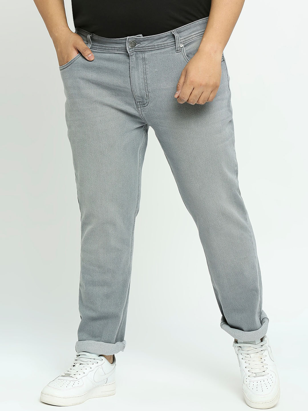 Turning Blue Mens Plus Size Slim Fit Jeans