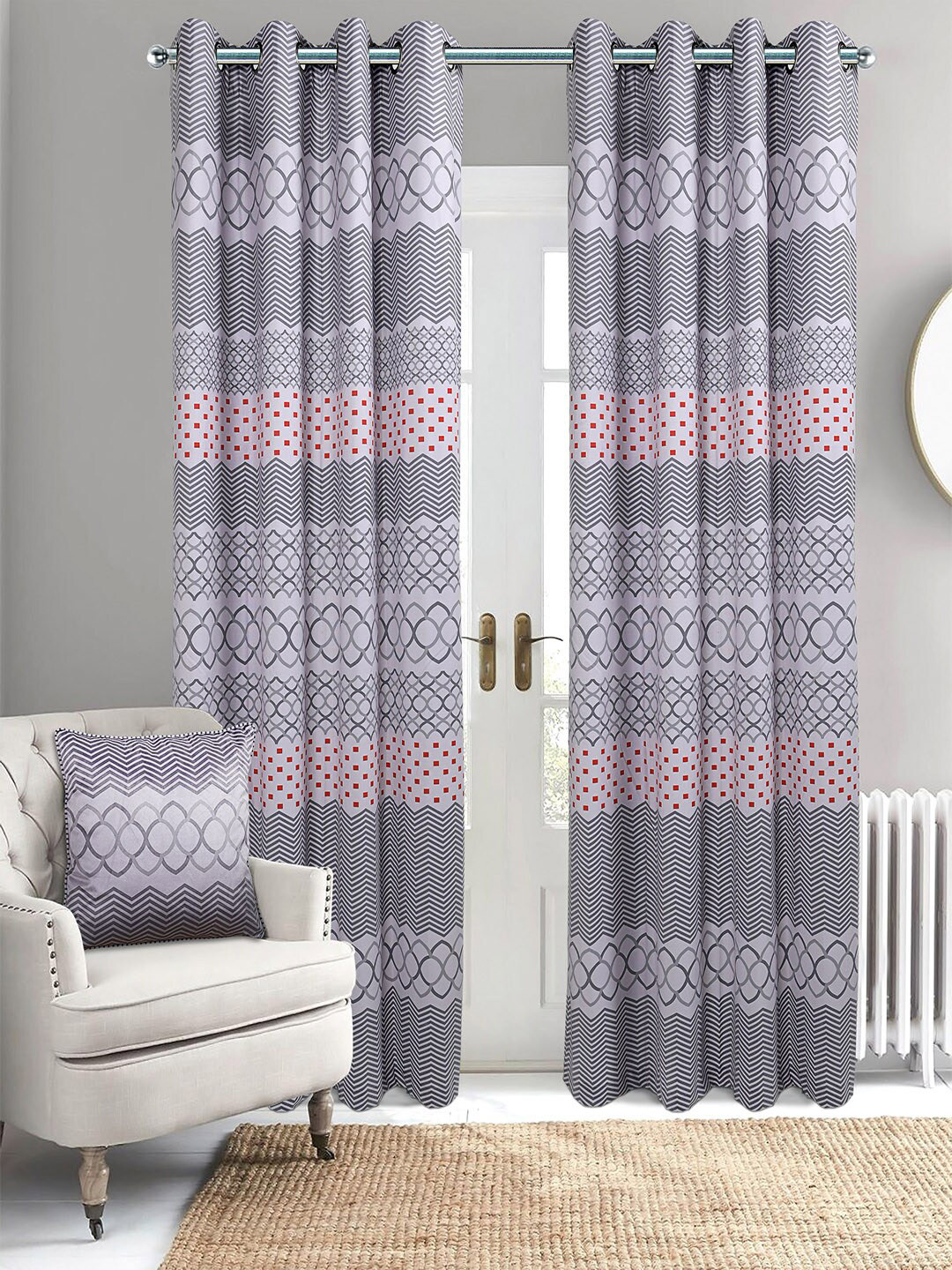 Saral Home Quite Velvet Set of 2 Long Door Curtains