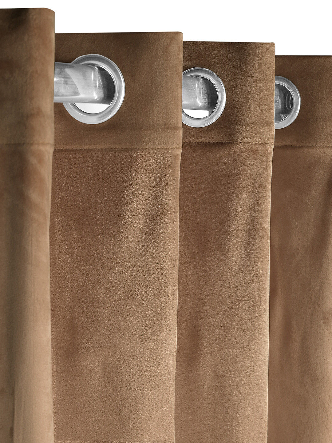 Saral Home LA CRME Set of 1 Brown Long Door Curtains