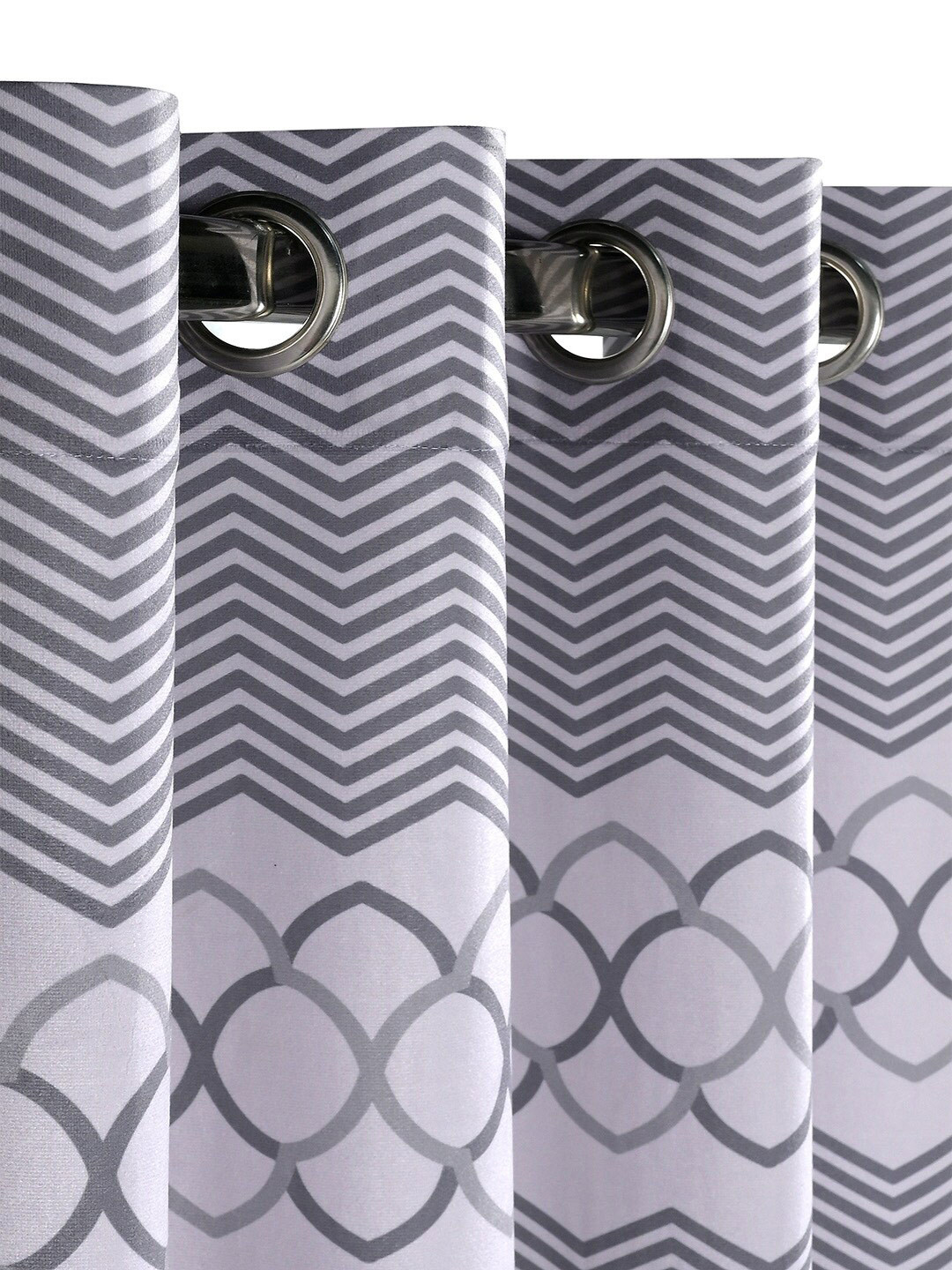 Saral Home Quite Velvet Set of 1 Sliver Long Door Curtains