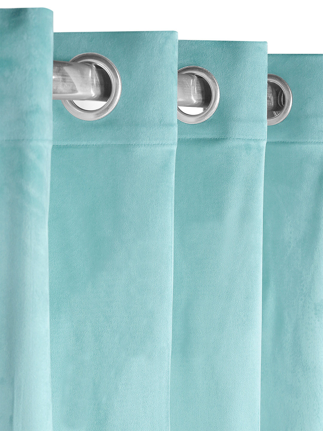 Saral Home LA CRME Set of 1 Teal Long Door Curtains