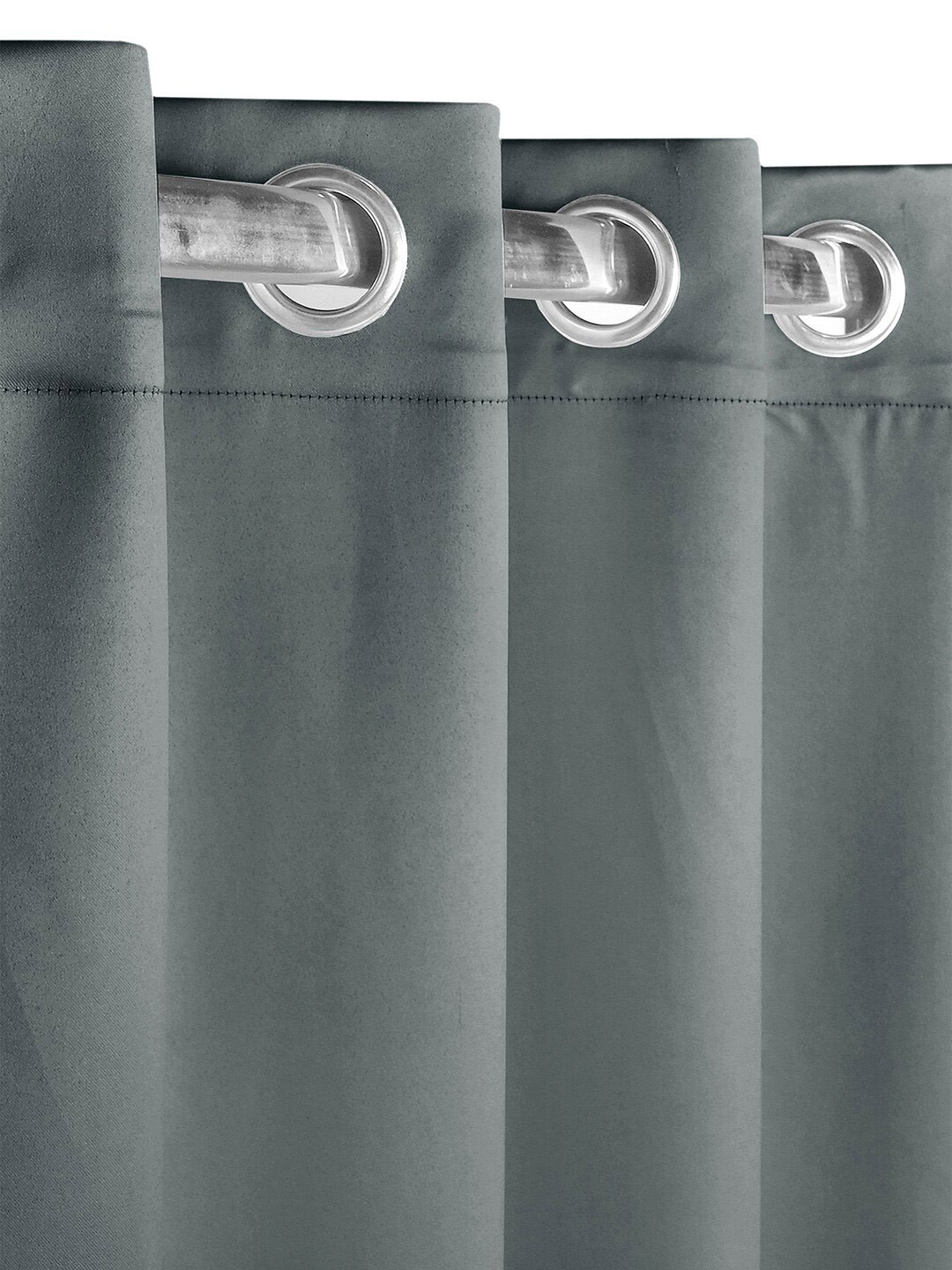 Saral Home Blackout Satin Grey Long Door Curtains