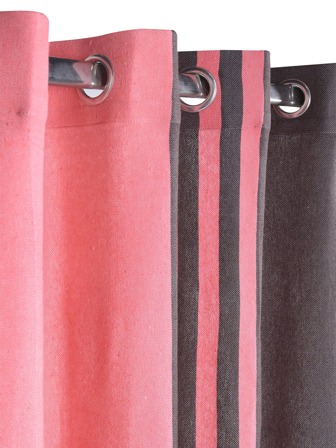 Saral Home Balanced Cotton Brown. Long Door Curtains