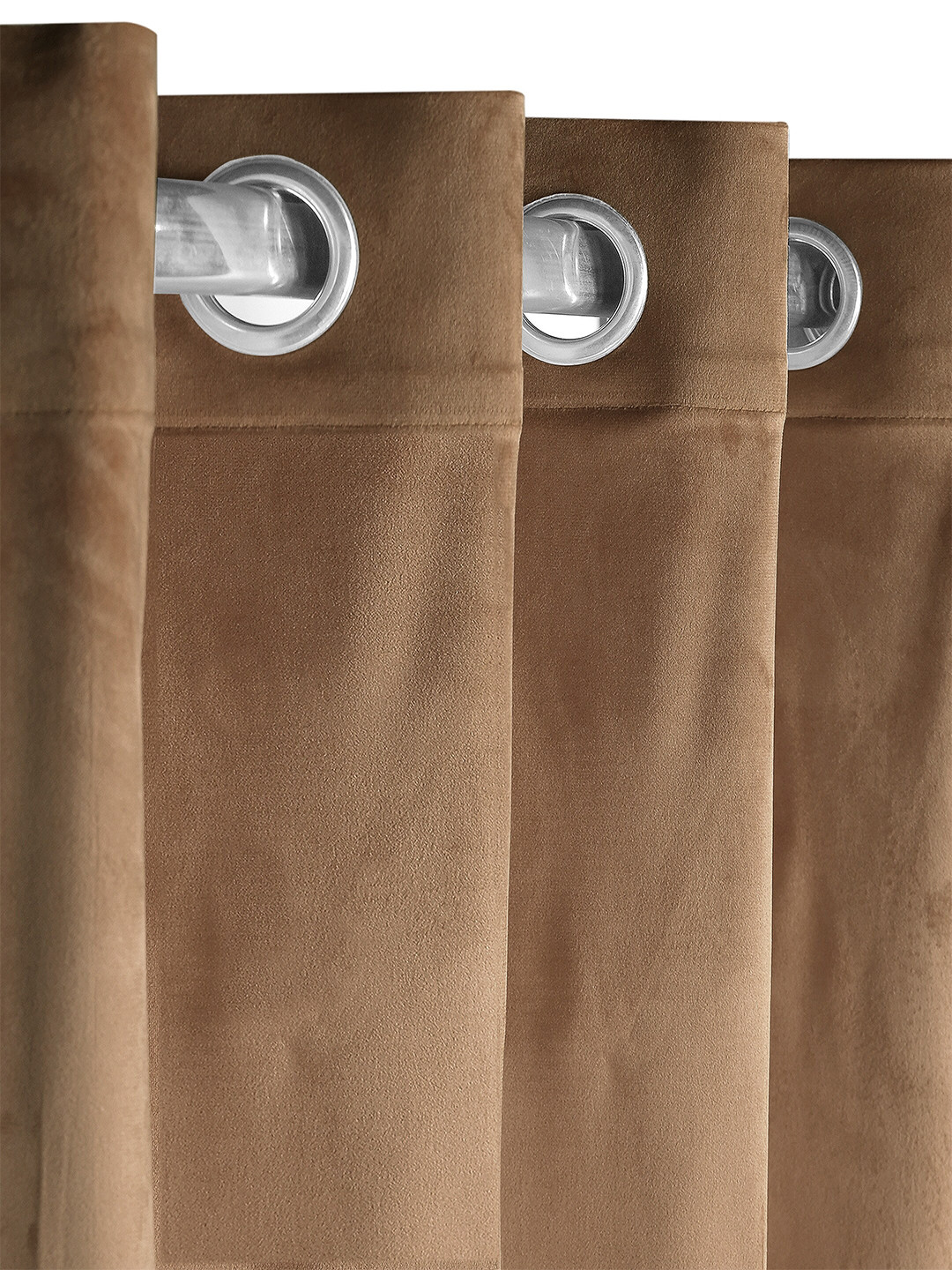 Saral Home LA CRME Set of 1 Brown Long Door Curtains