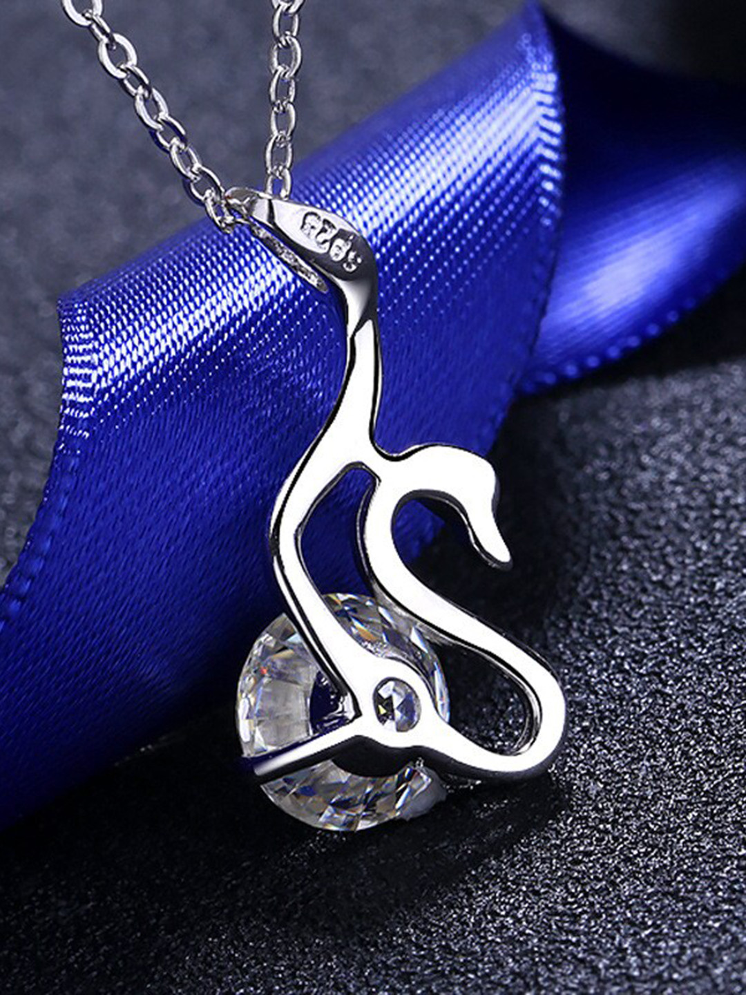 MYKI Silver-Plated Gorgeous Swan Designer Pendant