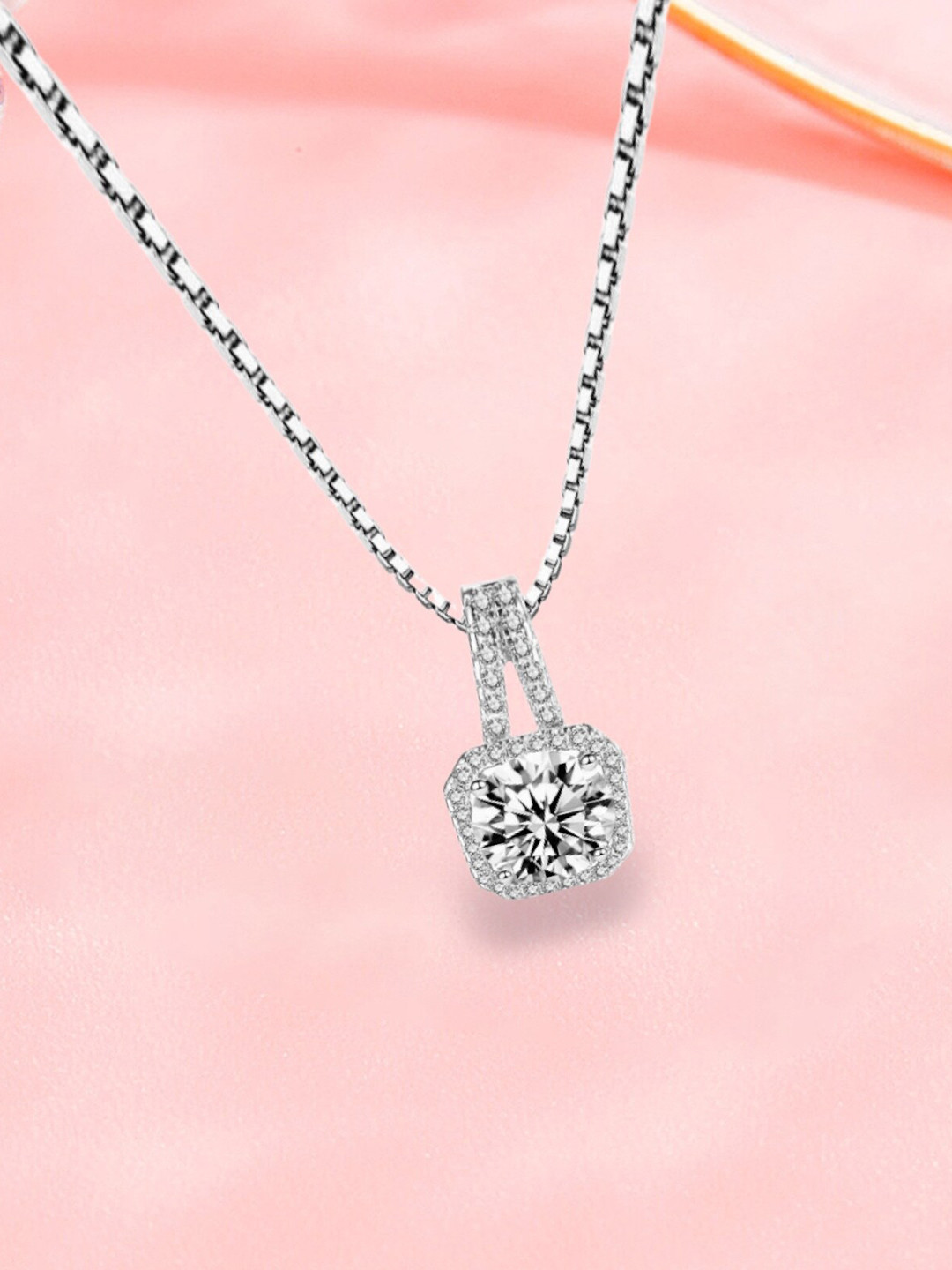 MYKI Women Astonishing Silver-Plated Cubic Zirconia Pendant