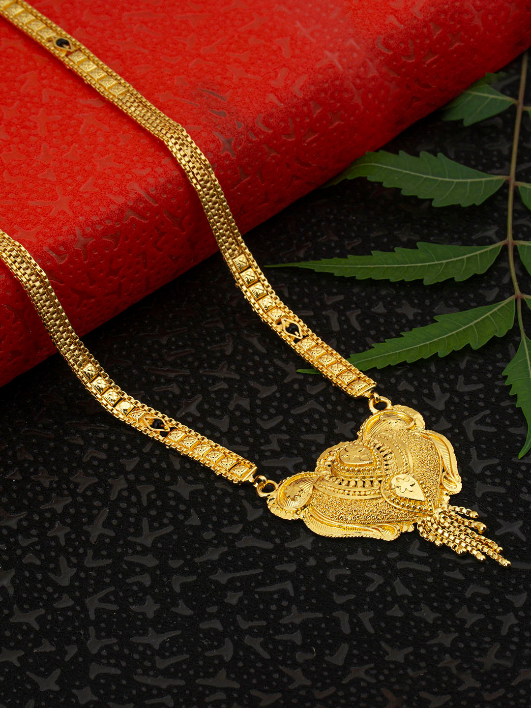 Ramdev Art Fashion Jwellery Gold-Plated Beaded Mangalsutra