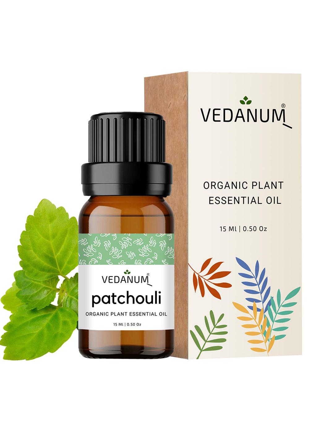 VEDANUM Patchouli Organic Plant Essential Oil 15 ml