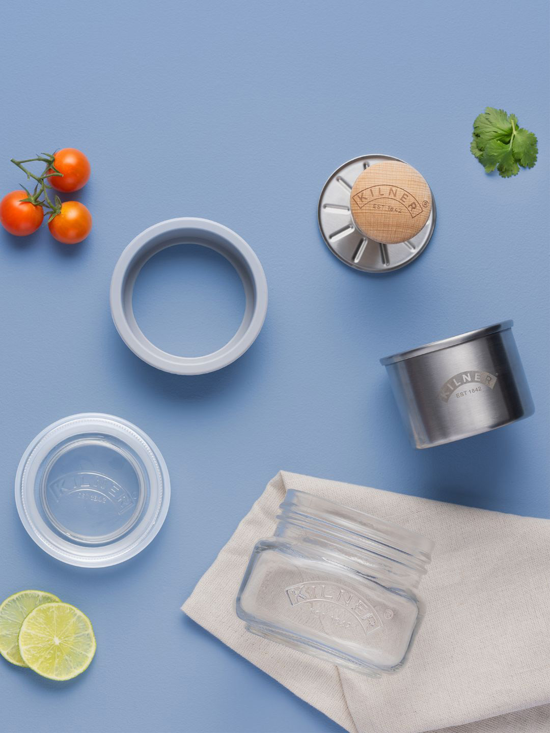 Kilner Transparent Glass Dishwasher Safe Screw Top Canister-500ml