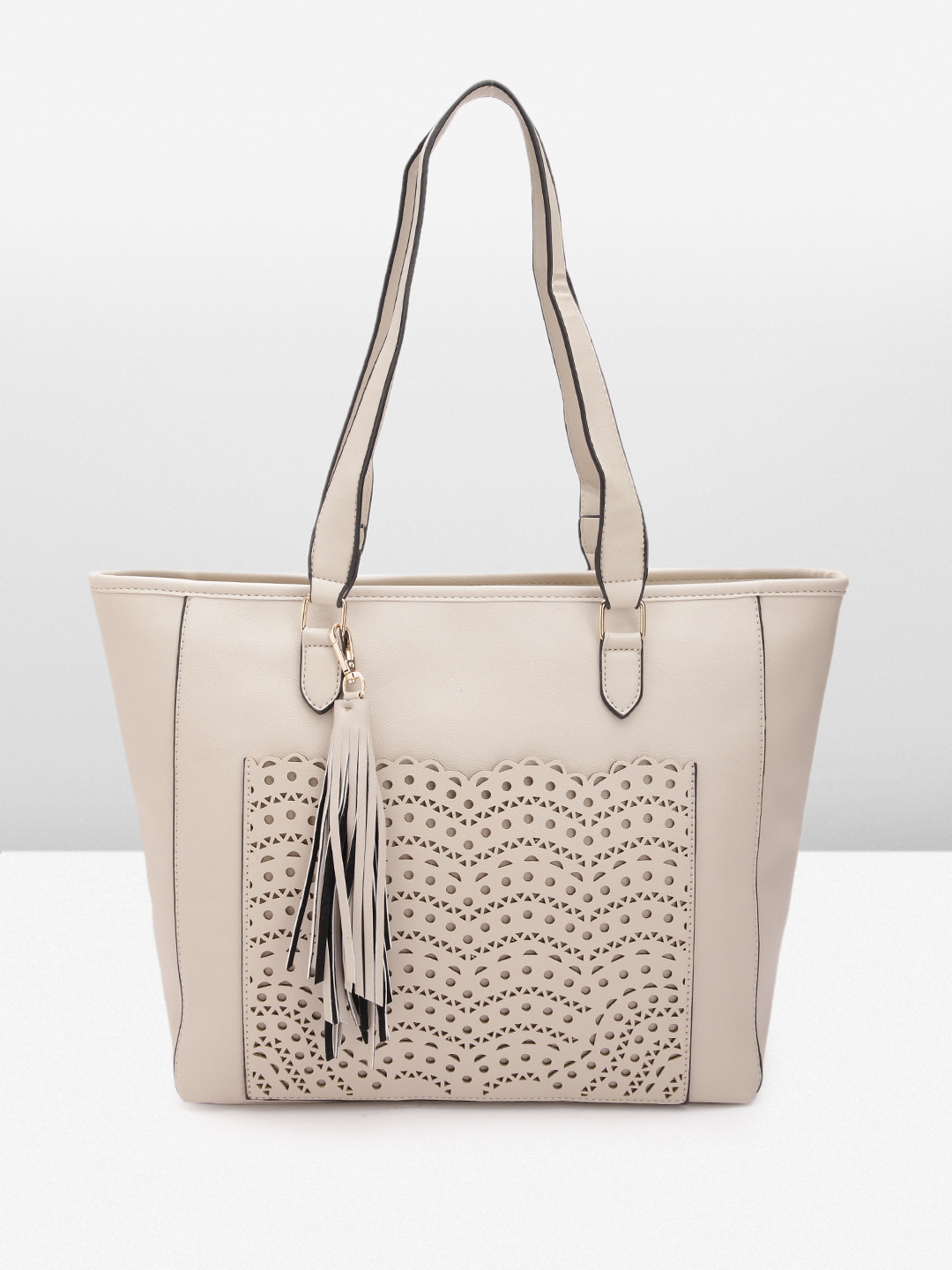 DOROTHY PERKINS Structured Shoulder Bag with Lasercut Tasselled Detail