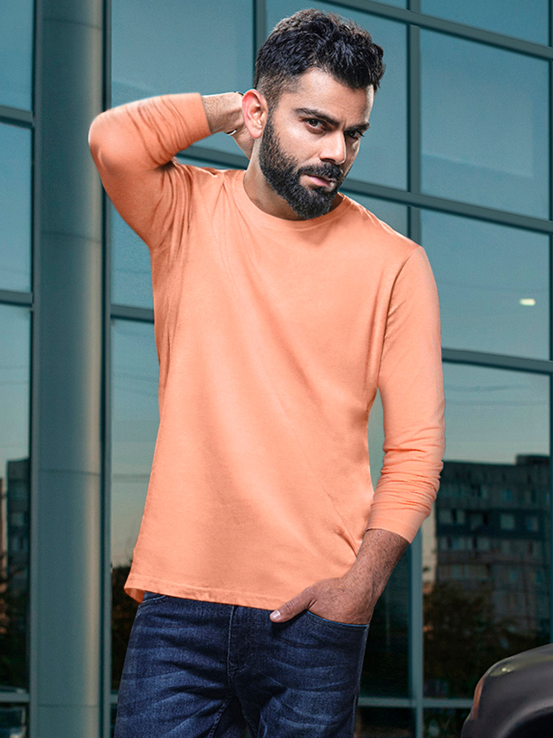 WROGN Brand Logo Applique Slim Fit T-shirt