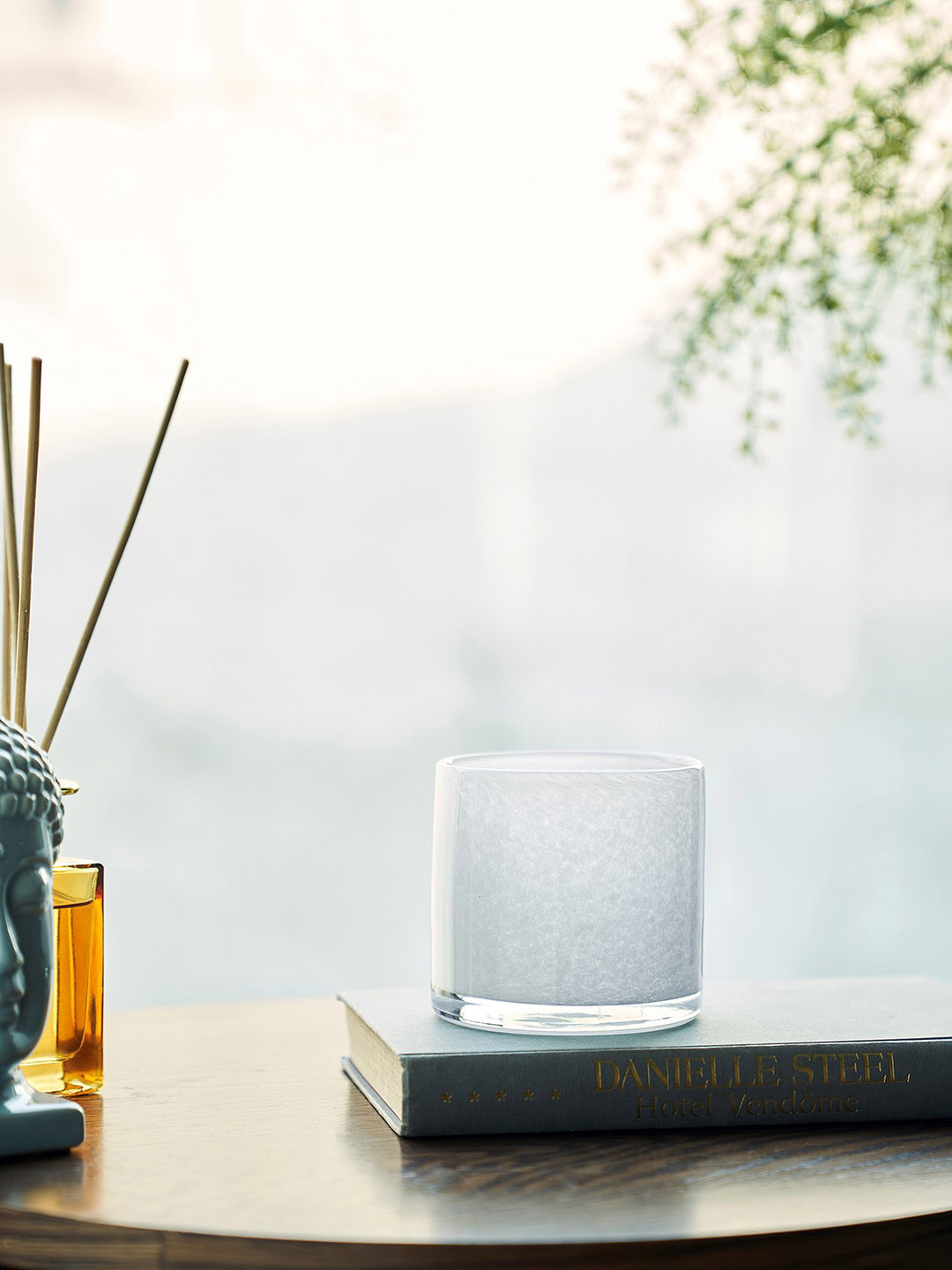 Pure Home and Living White Glass Candle Votive