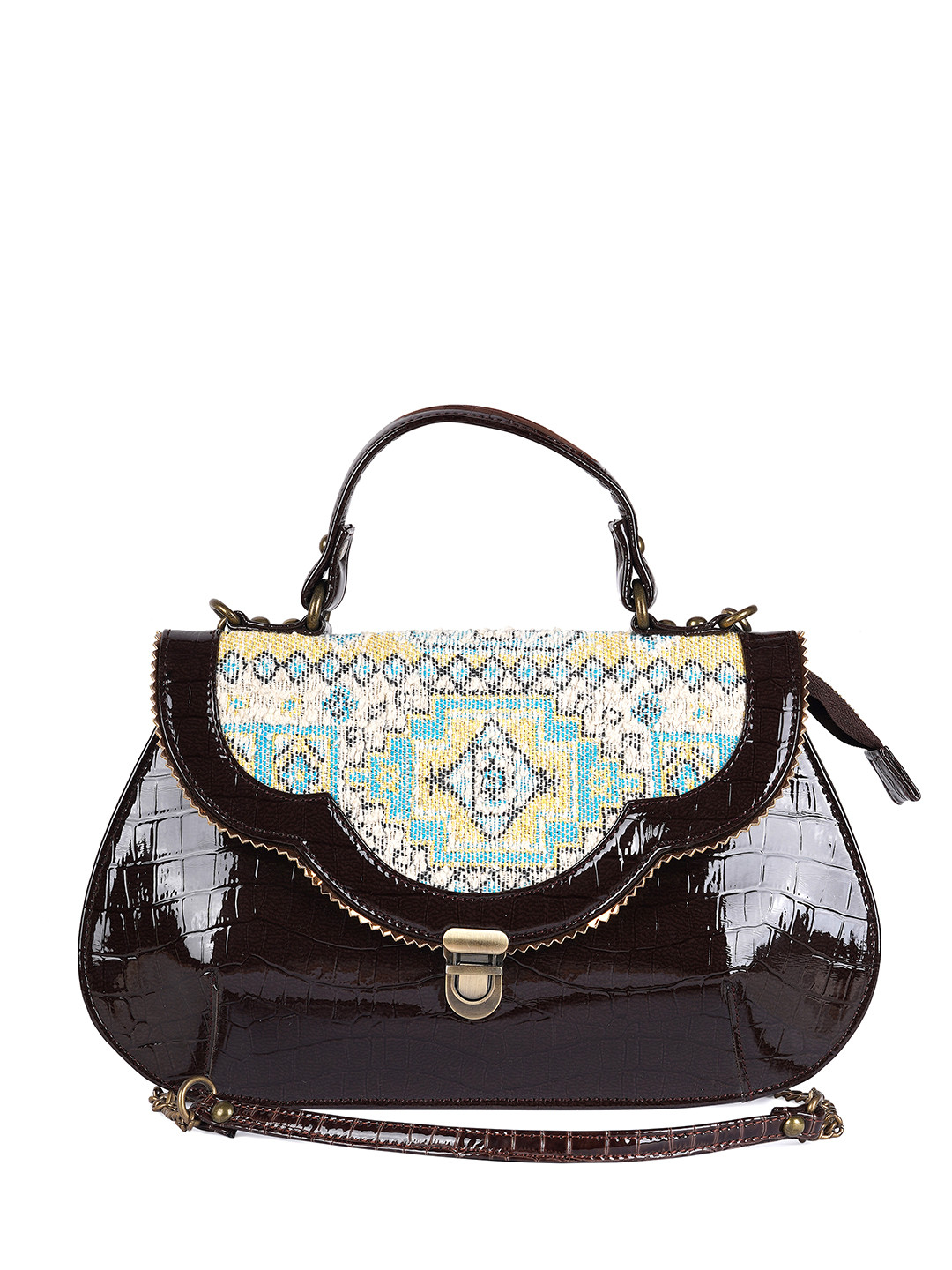 RUDHIRA Leather Half Moon Satchel