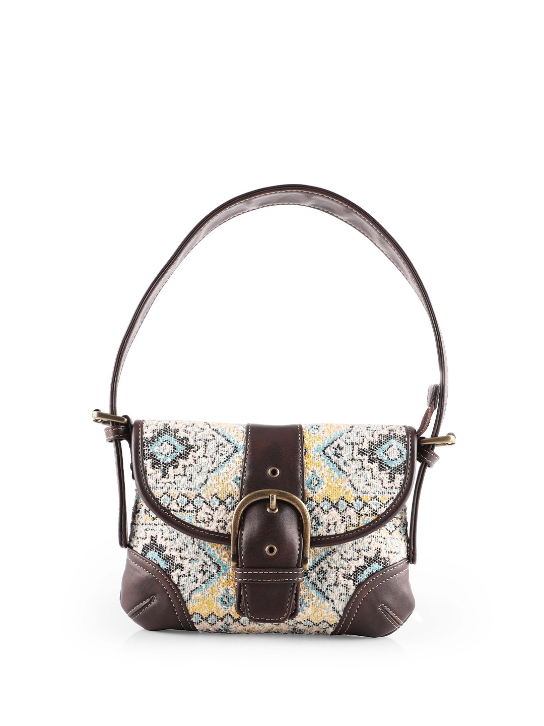 RUDHIRA Printed Leather Structured Handheld Bag