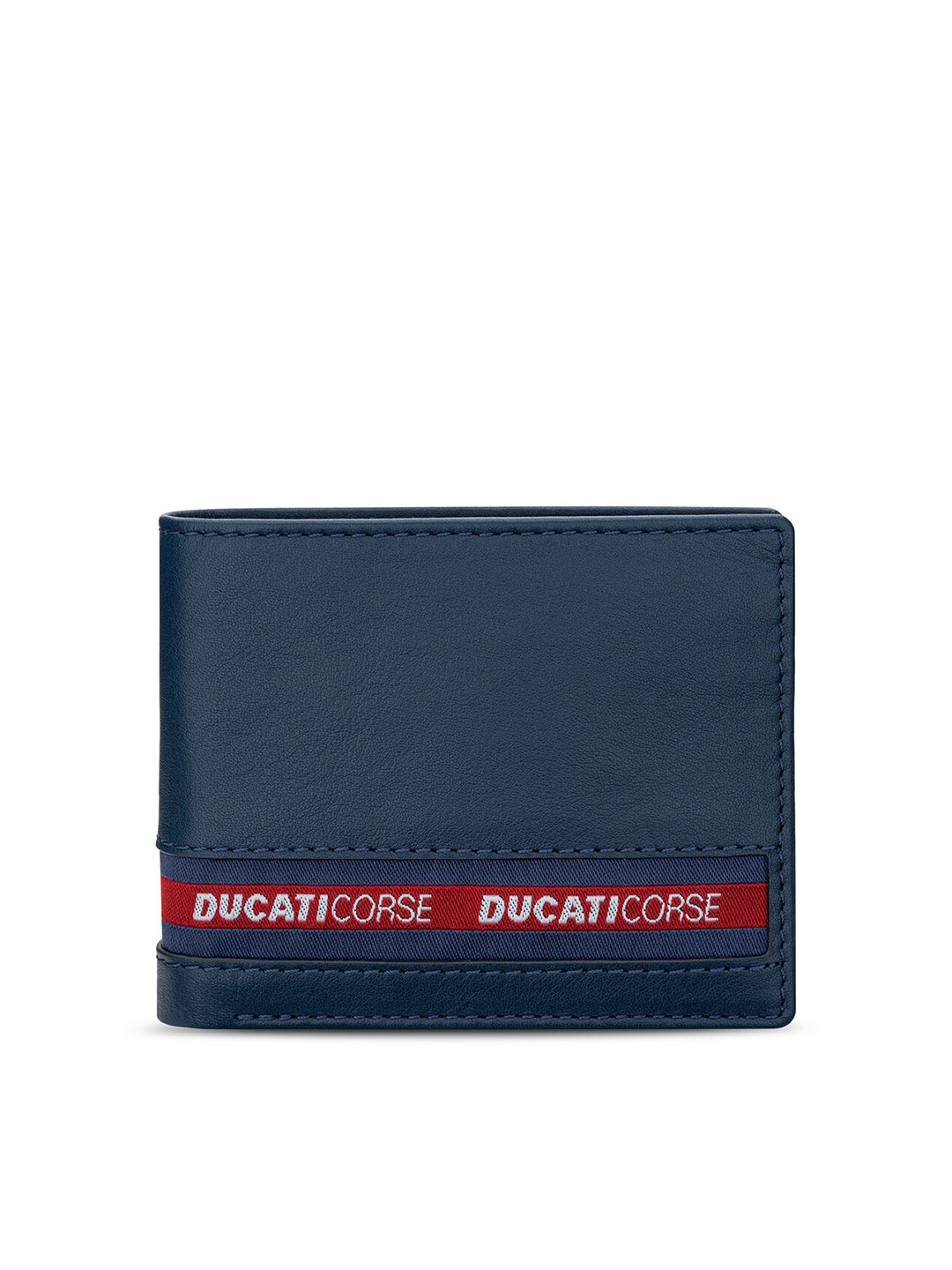 DUCATI CORSE Men Leather Two Fold Wallet