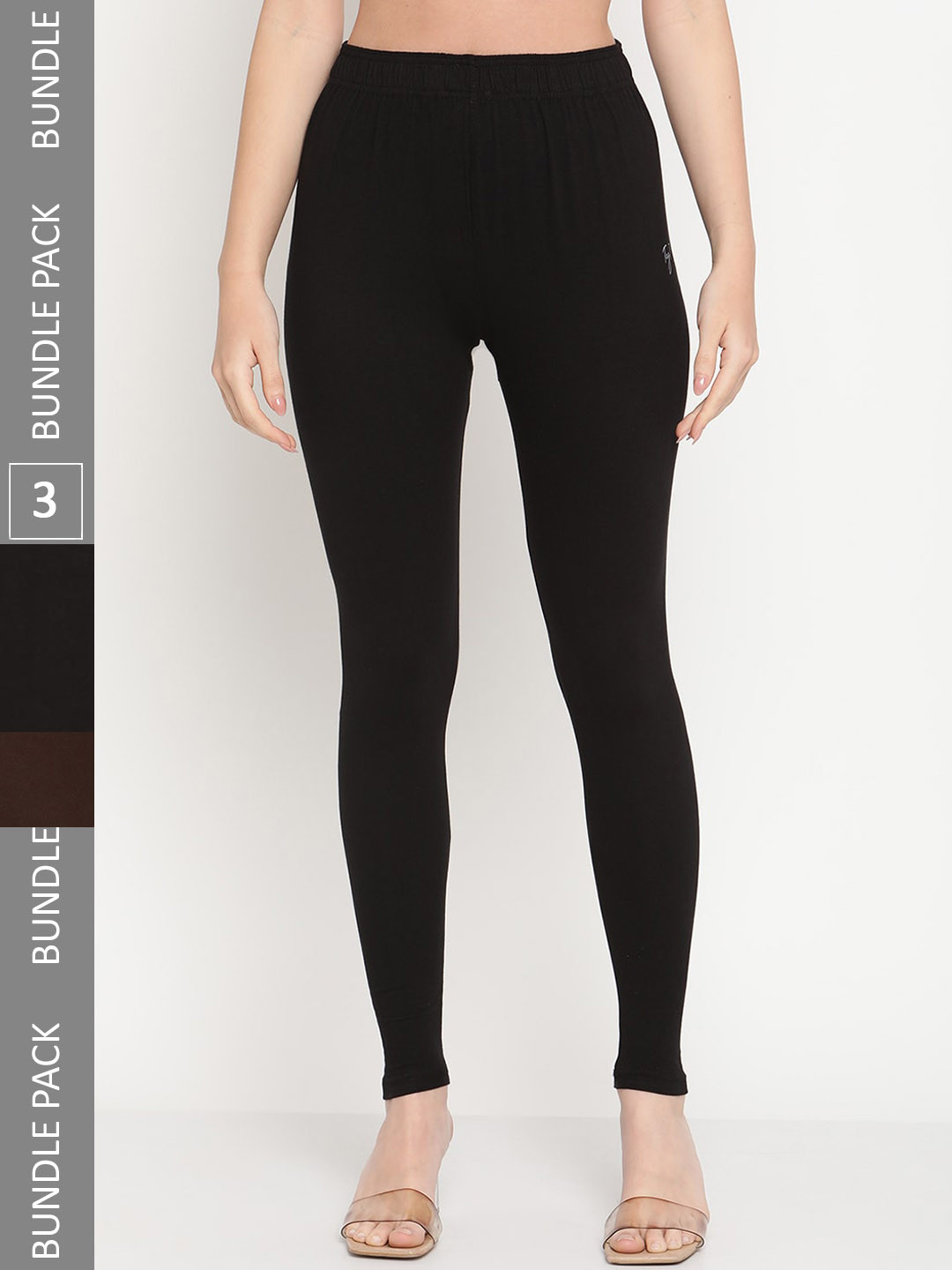 TAG 7 Pack Of 3 Cotton Angle Length Leggings