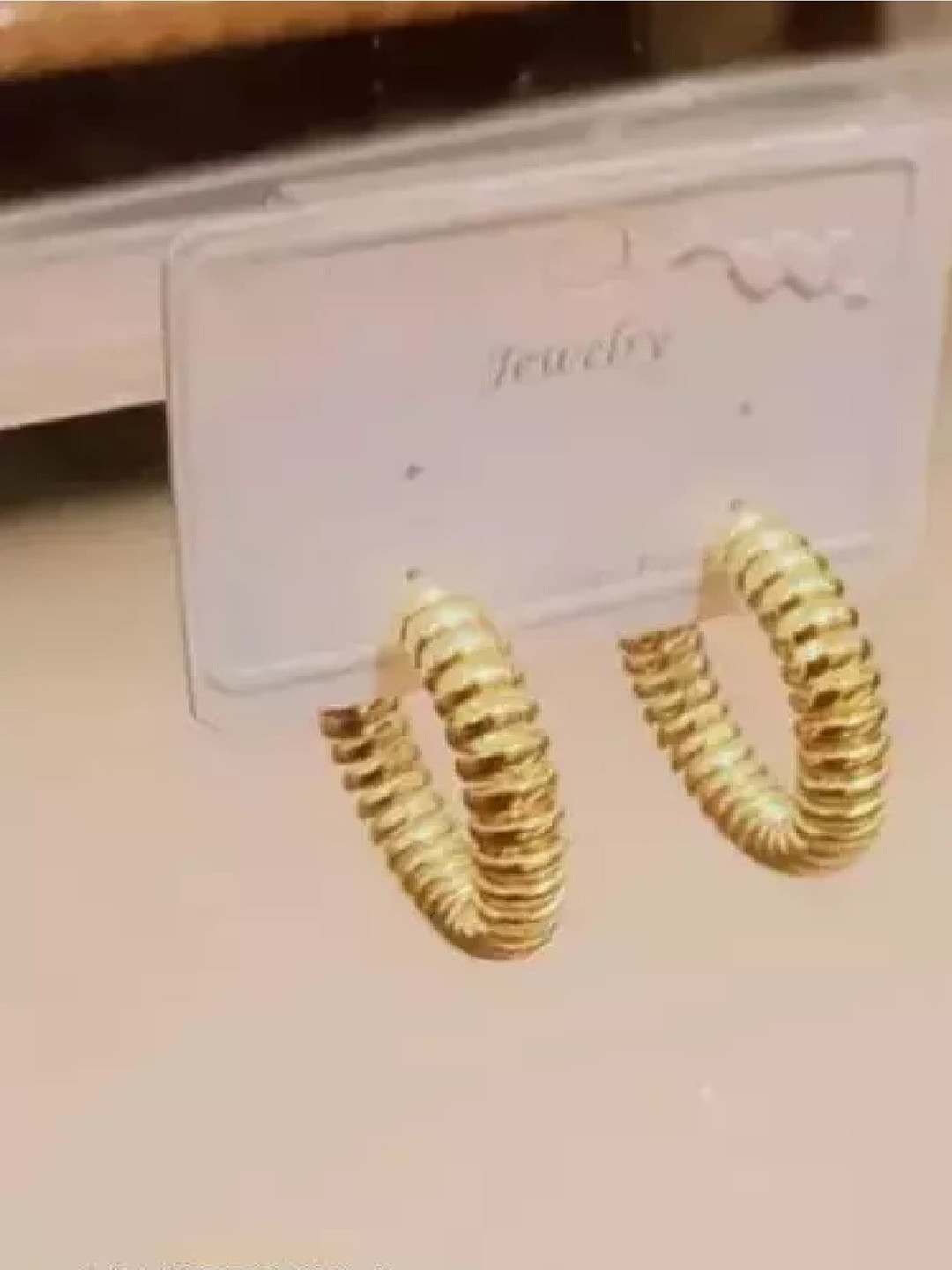 DIAN Gold-Plated Contemporary Hoop Earrings
