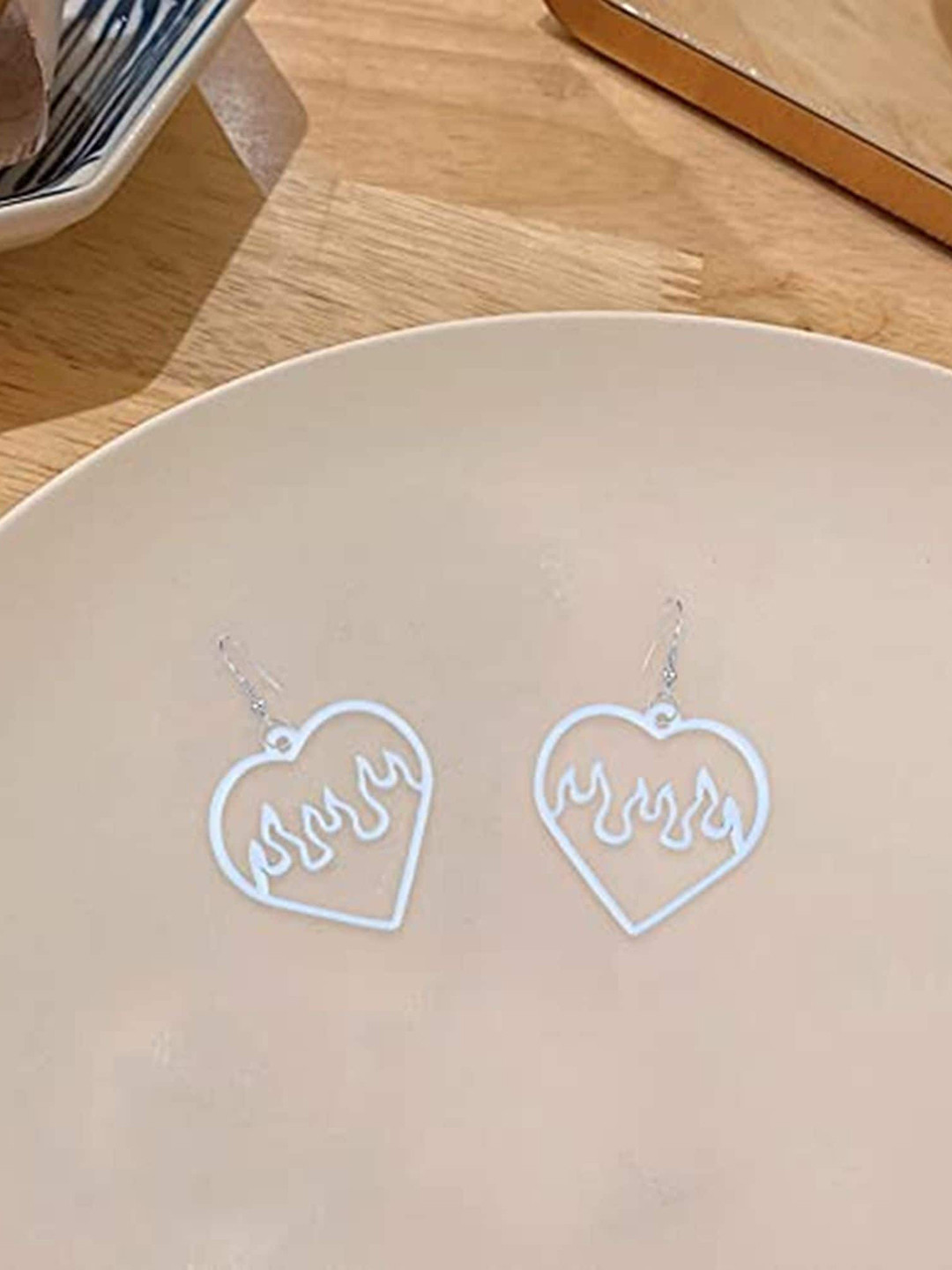 DIAN Heart Shaped Drop Earrings