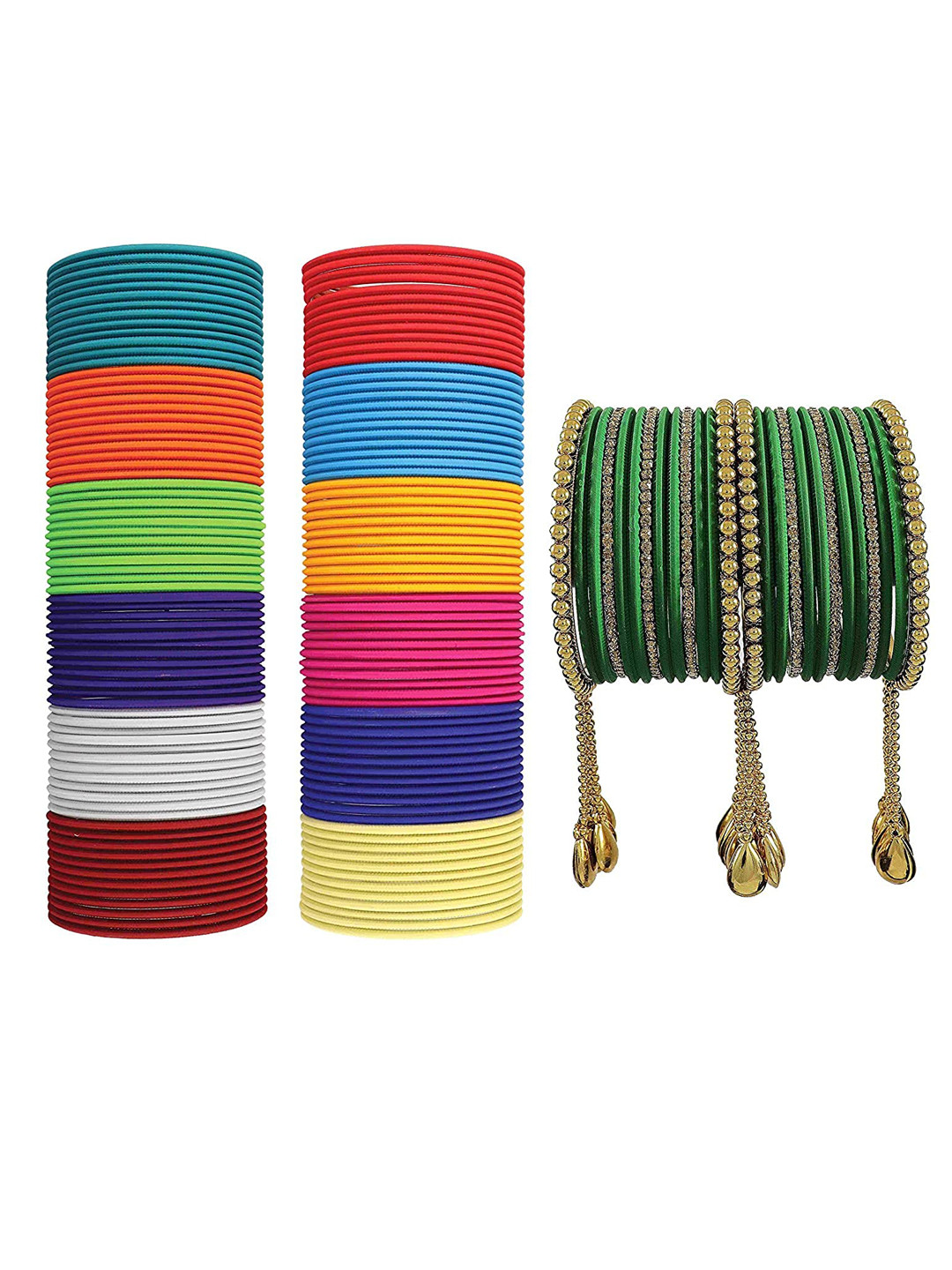 NMII Set Of 170 Latkan Metal Bangles