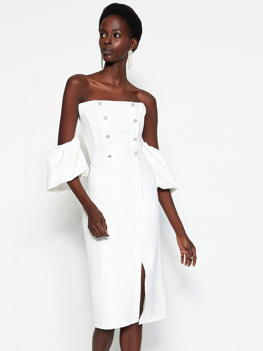 Trendyol Off-Shoulder Sheath Dress