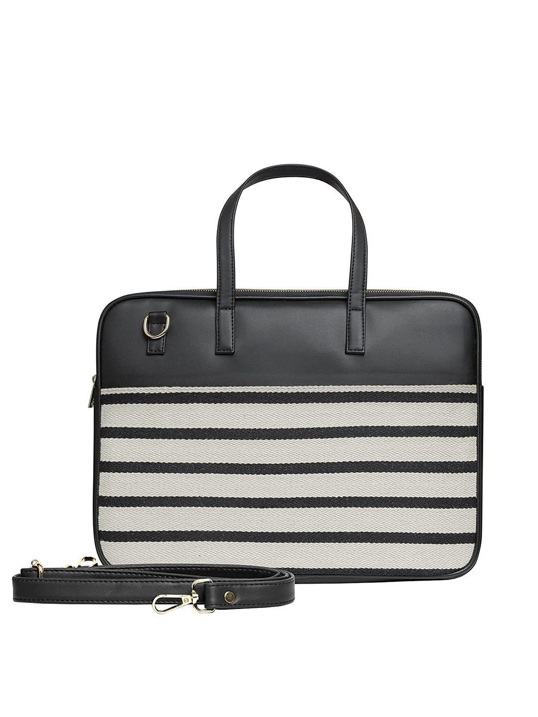 THE MESSY CORNER Striped Laptop Bag