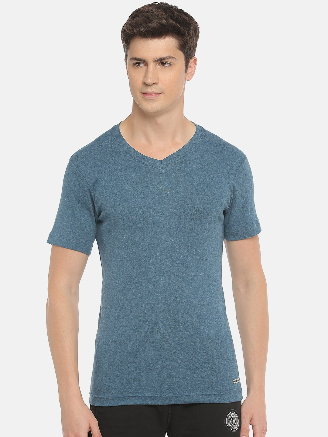 Macroman M-Series Men Pure Cotton V-Neck T-shirt