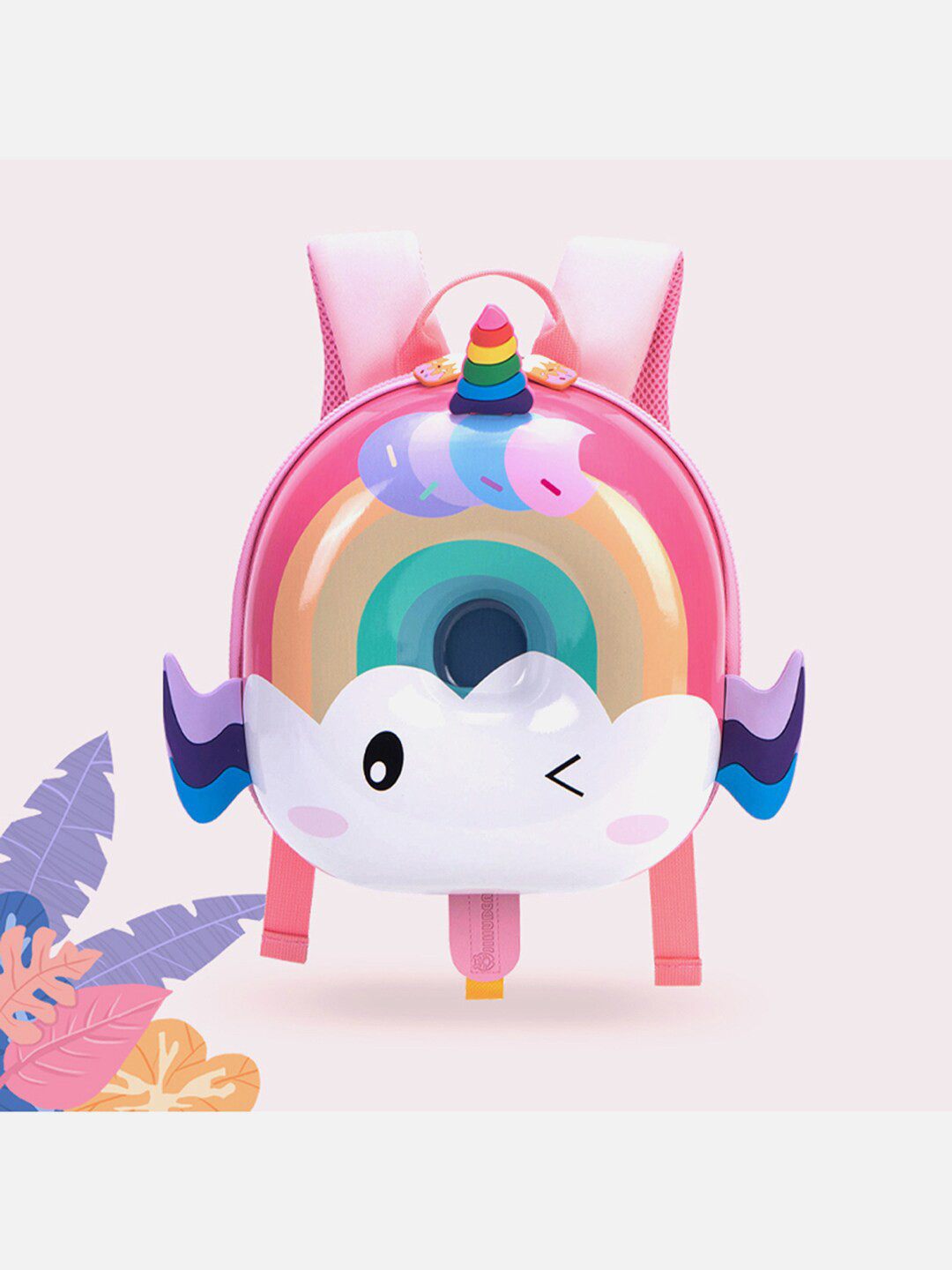 Little Surprise Box LLP Kids Colourblocked Water Resistant Backpack with Hip Strap