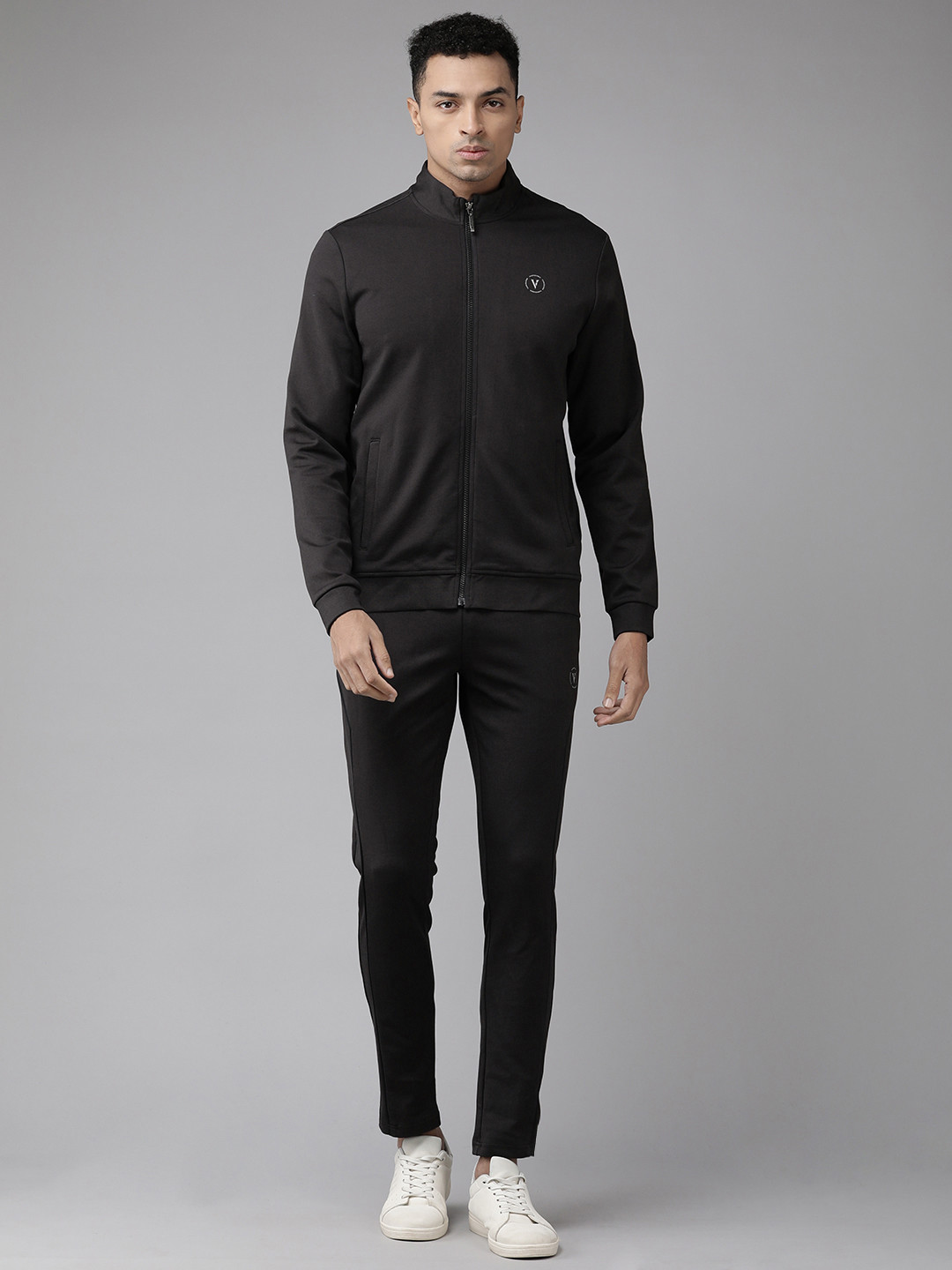 Van Heusen Flex Men Full Sleeves Track Jacket And Mid-Rise Track Pant