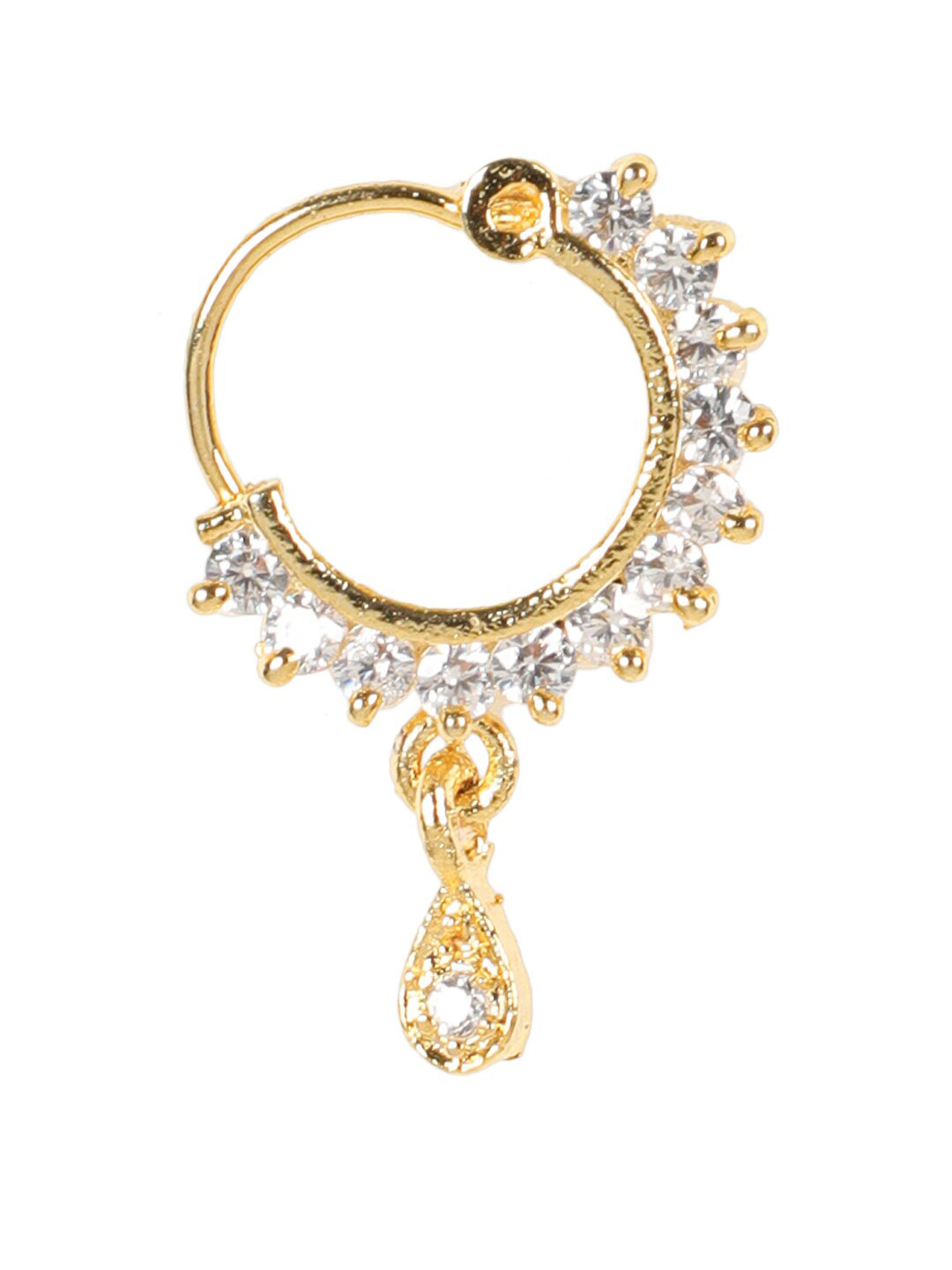 Anouk Gold-Plated AD-Studded Nose Ring