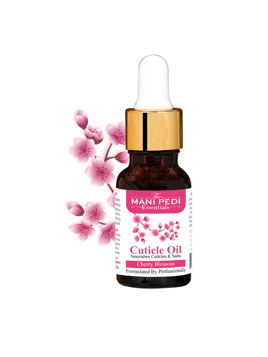 The Mani Pedi Essentials Pure & Natural Cherry Blossom Cuticle Oil with Jojoba Oil - 15ml