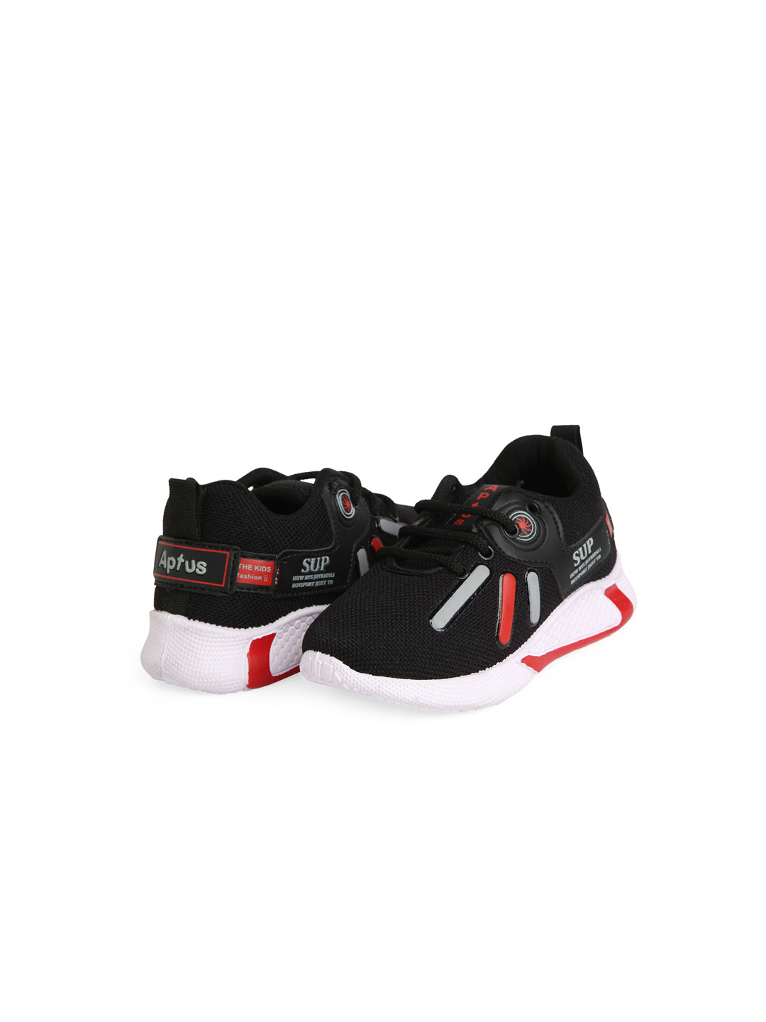 CHiU Kids Woven Design Comfort Insole Mesh Lightweight Contrast Sole Sneakers