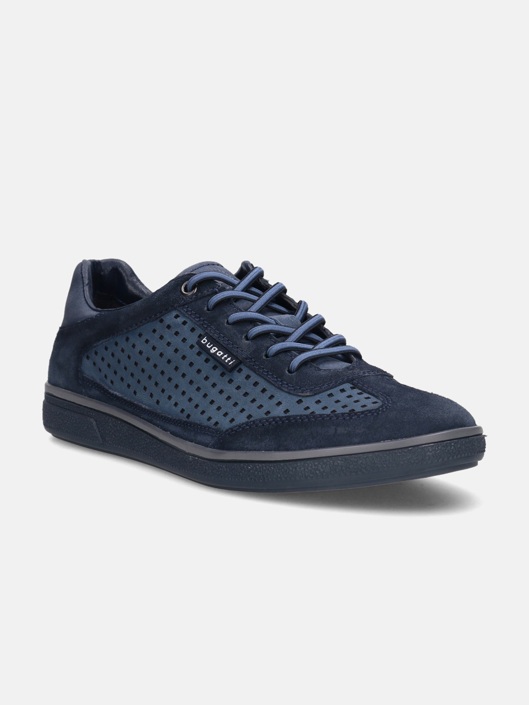 Bugatti Men Carmelo Dark Blue Suede Leather Sneakers