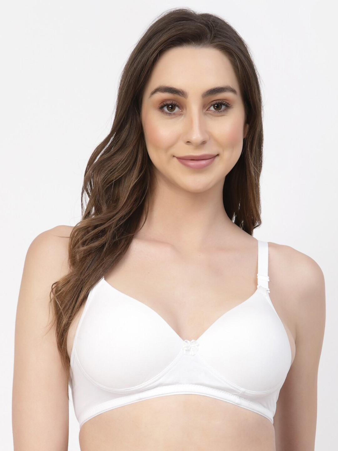Floret Heavily Padded Push-Up T-Shirt Bra Non-Wired with Regular and Transparent Straps