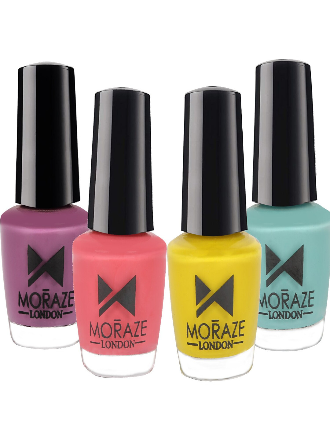 Moraze Set Of 4 Long Stay Glossy Nail Polishes-5ml Each