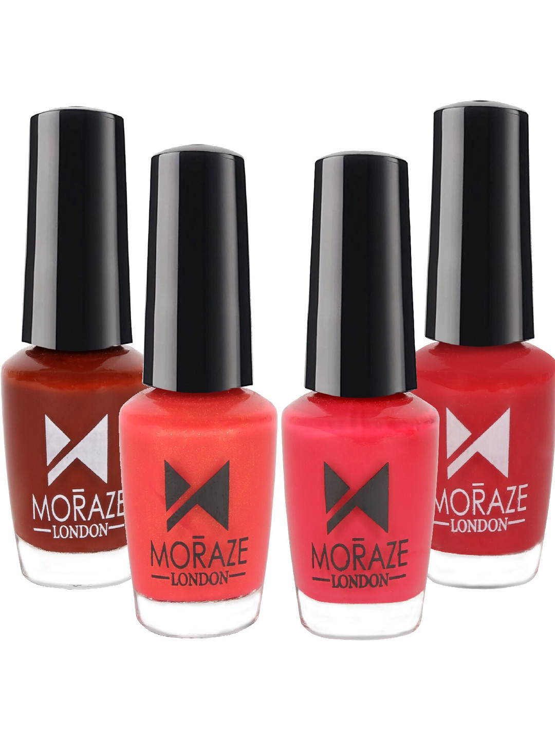 Moraze Set Of 4 Long Stay Glossy Nail Polishes-5ml Each