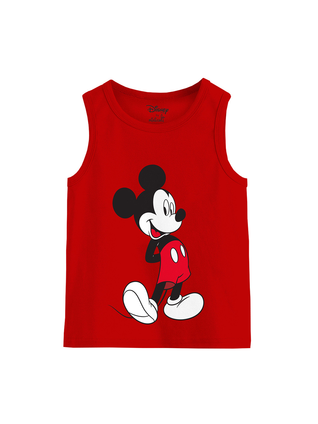 Minicult Kids Mickey Mouse Printed Cotton Basic Innerwear Vest