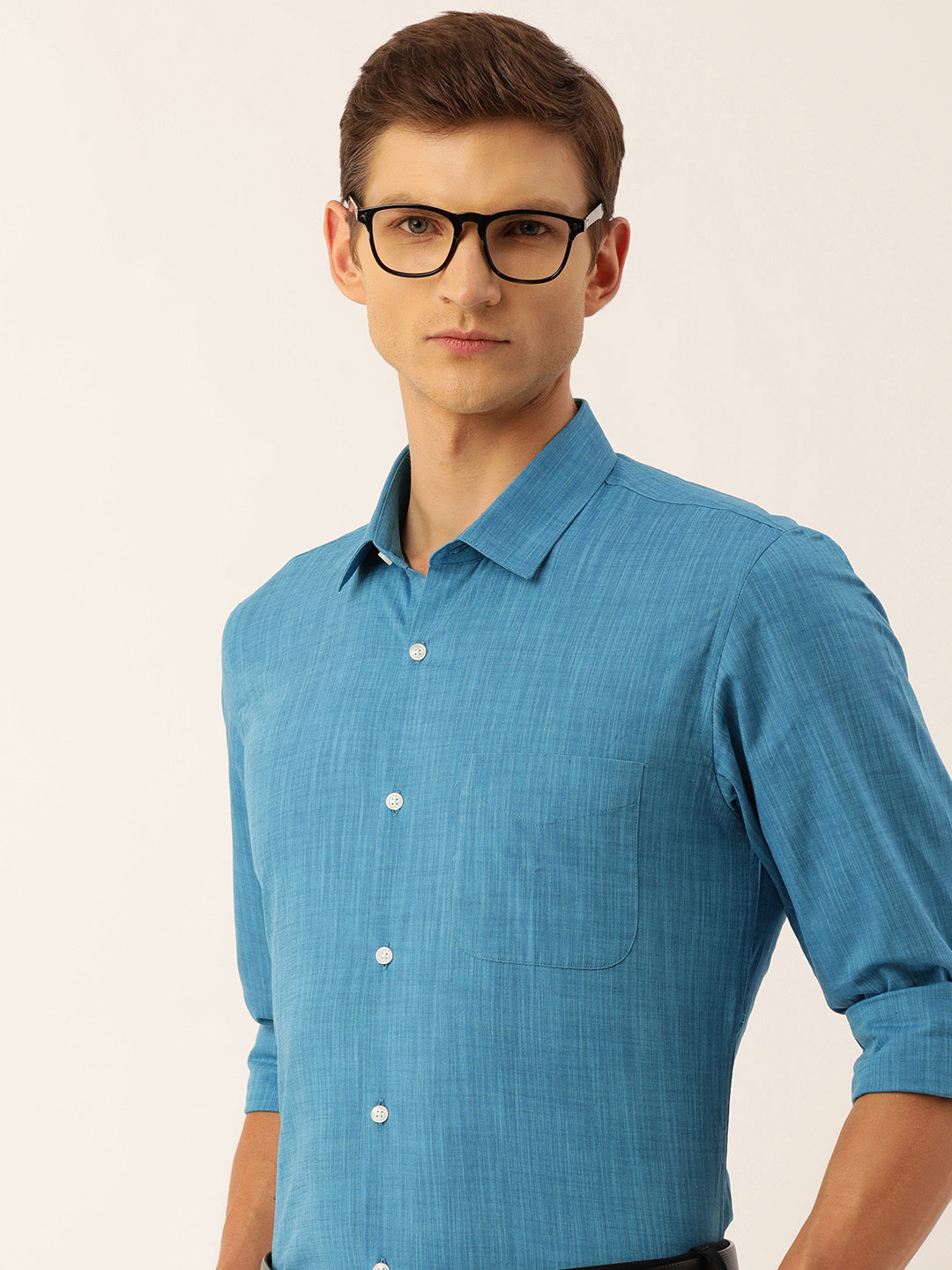 Peter England Men Slim Fit Opaque Formal Shirt